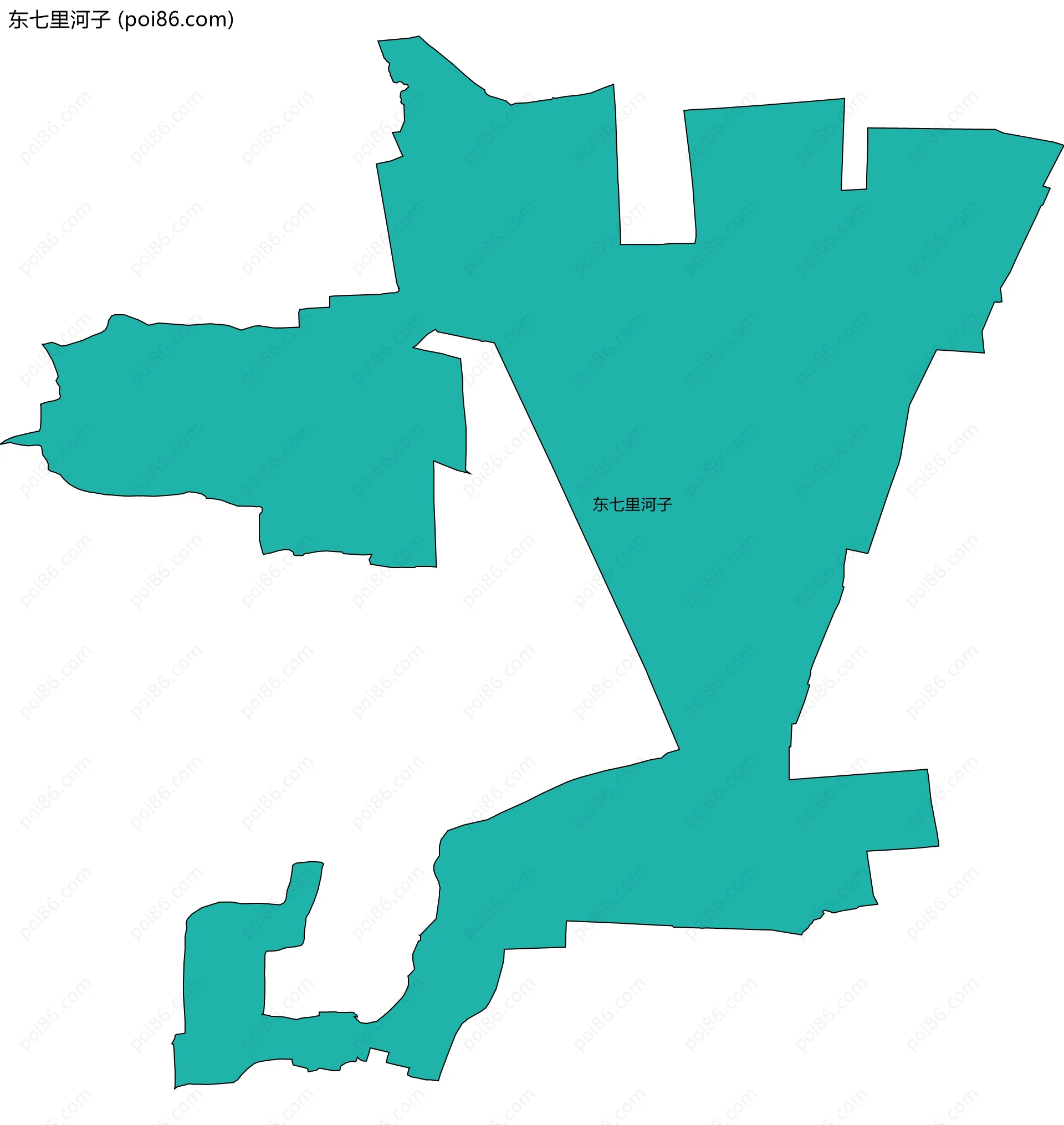 东七里河子边界地图