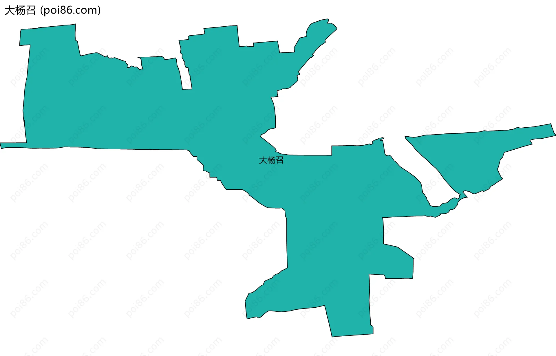 大杨召边界地图