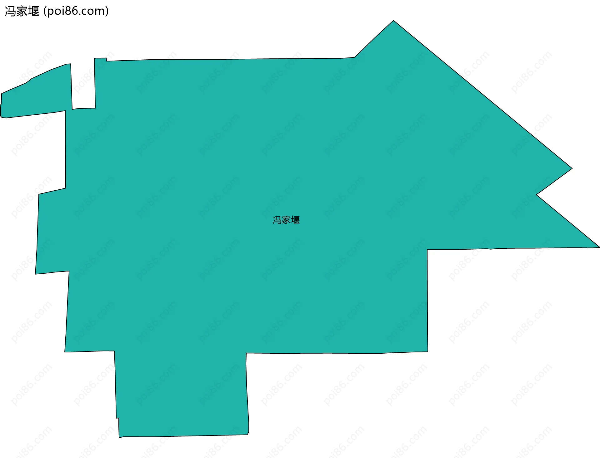 冯家堰边界地图