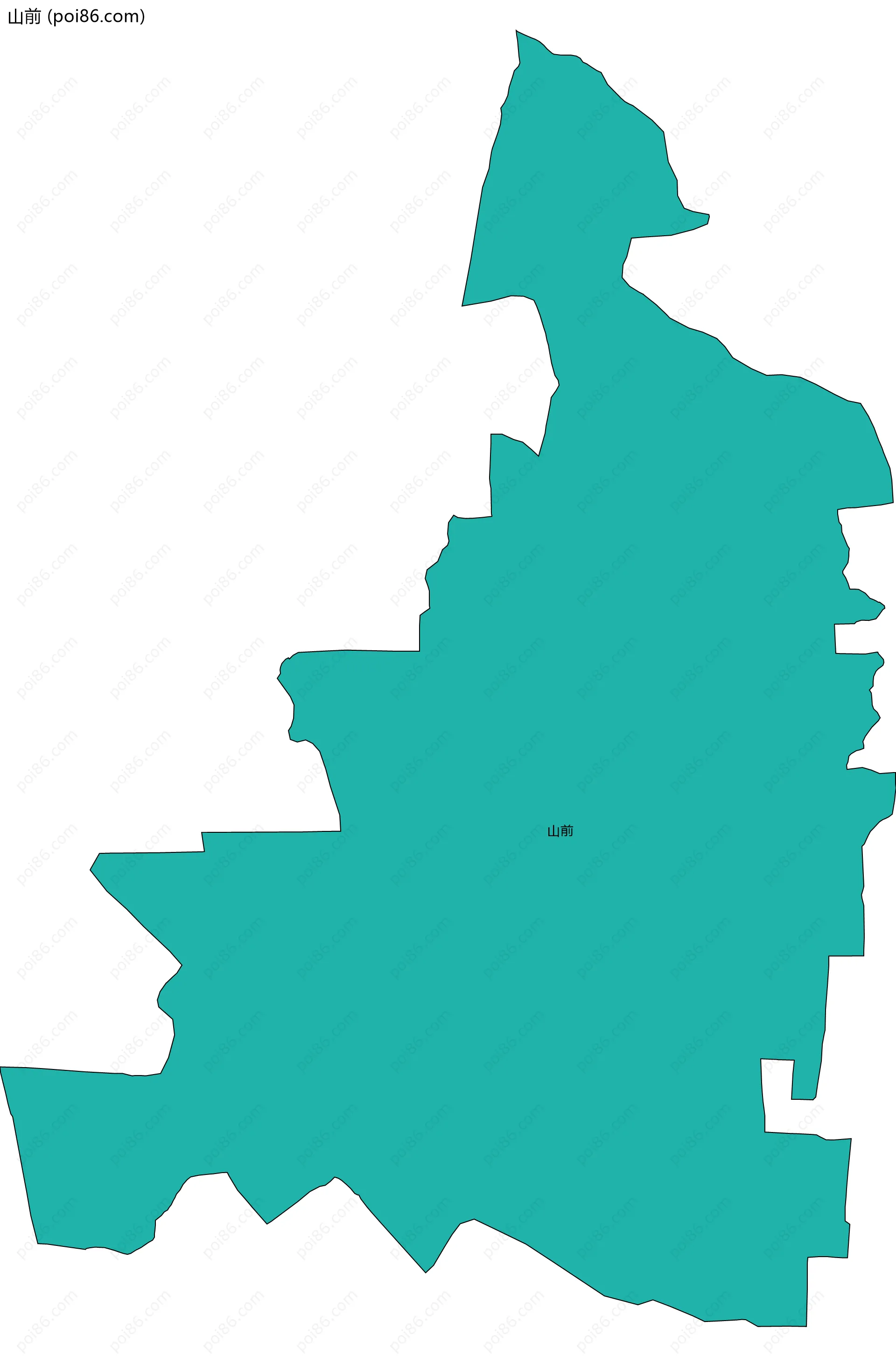 山前边界地图