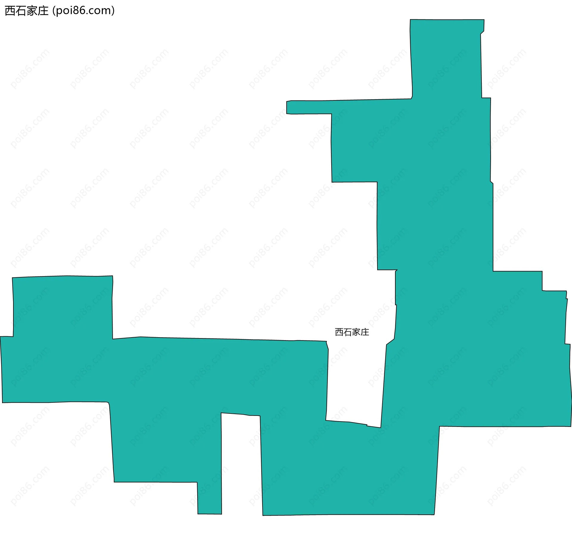 西石家庄边界地图
