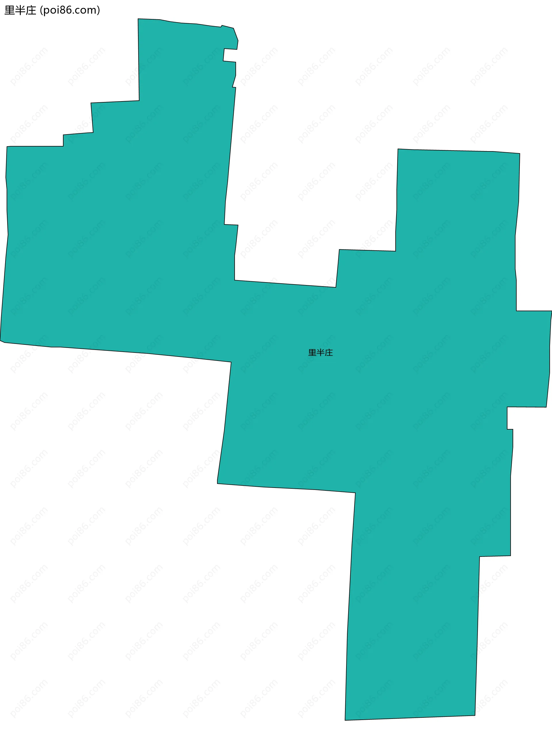里半庄边界地图