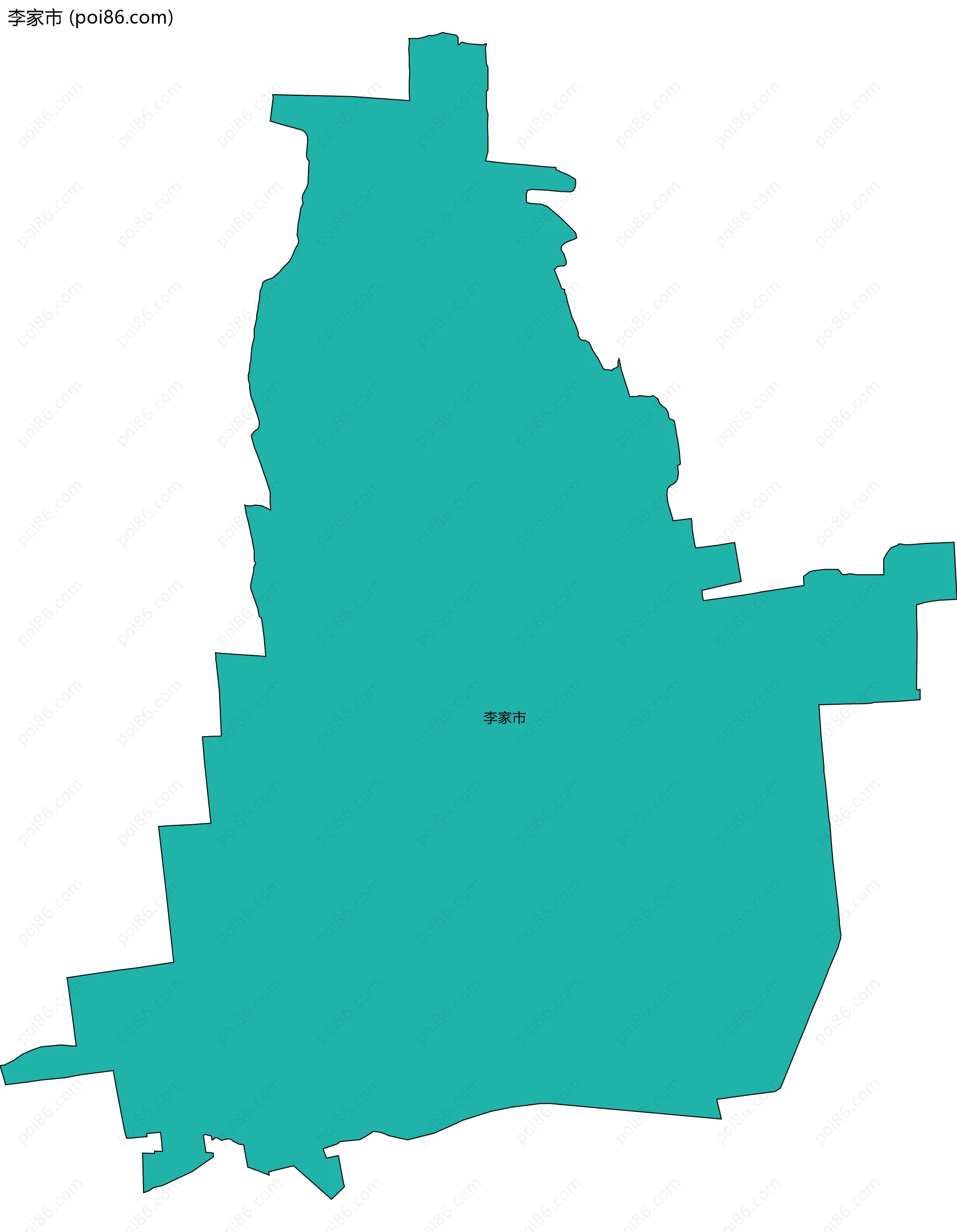 李家市边界地图