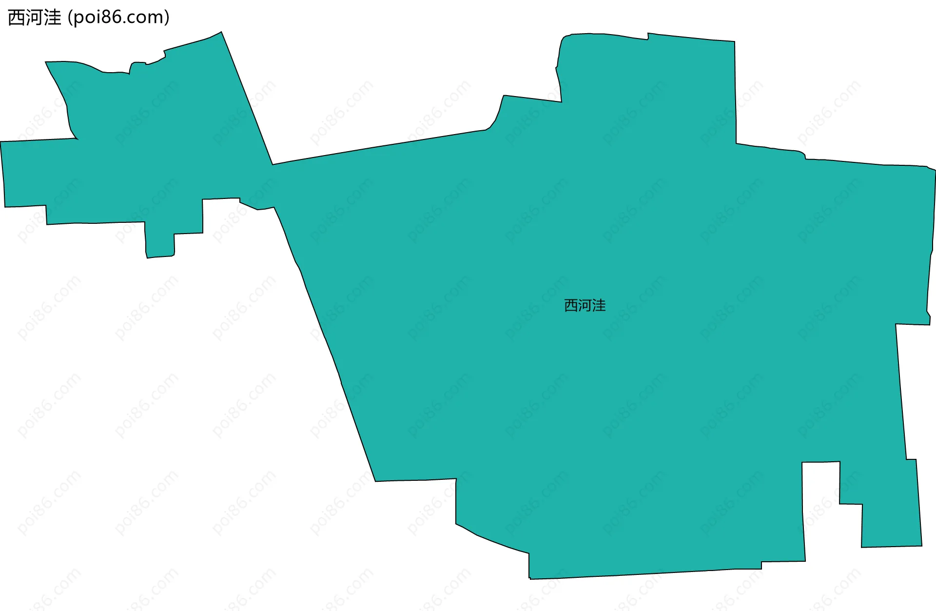 西河洼边界地图