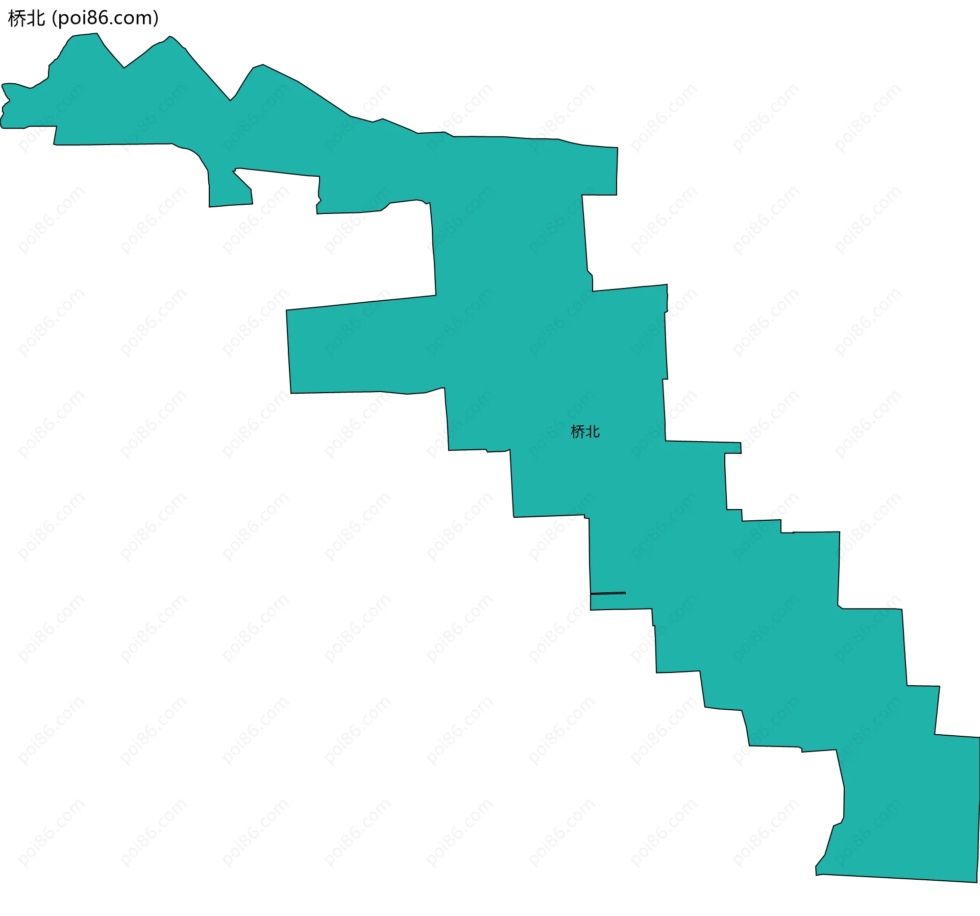 桥北边界地图