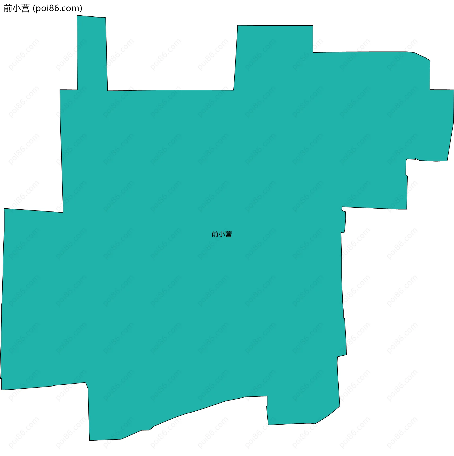 前小营边界地图