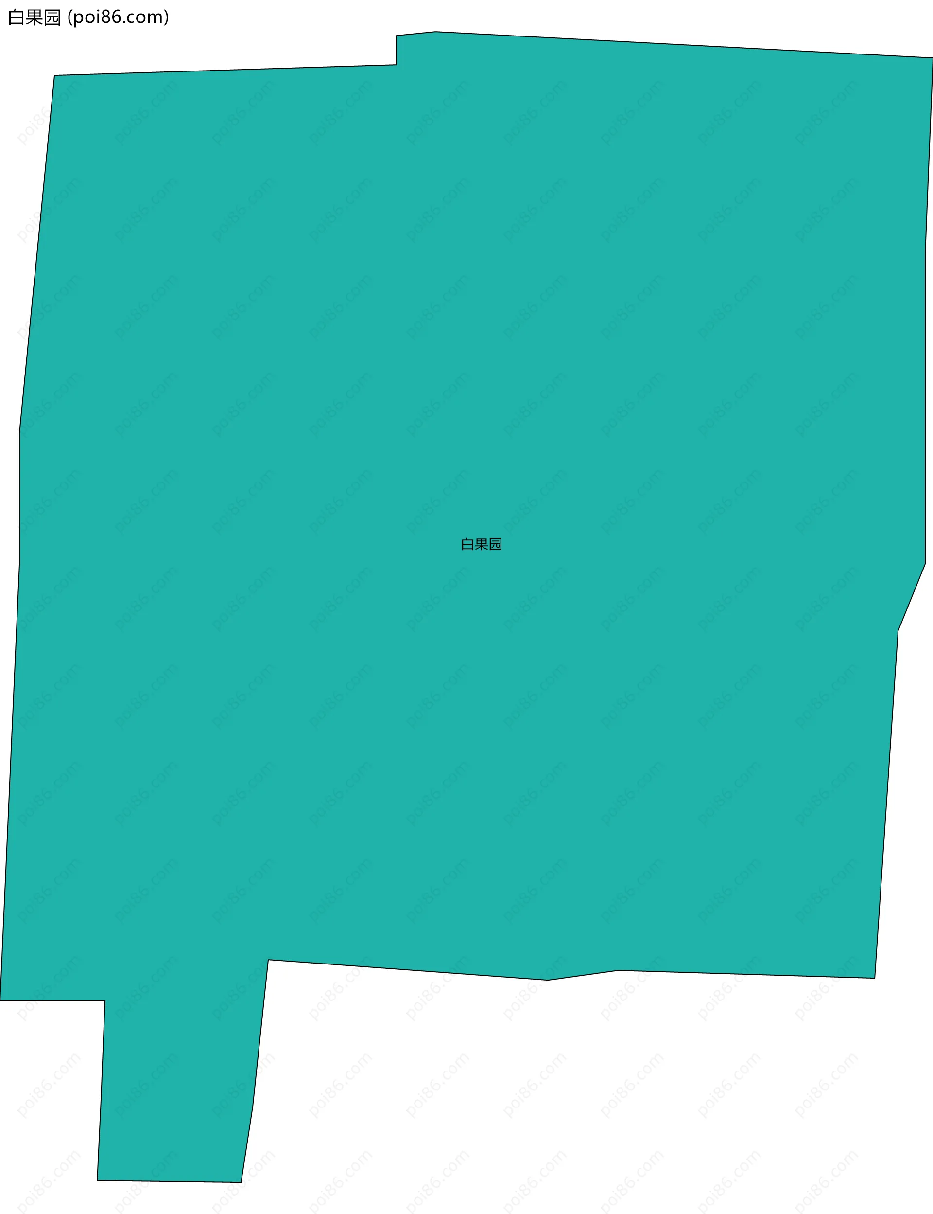 白果园边界地图