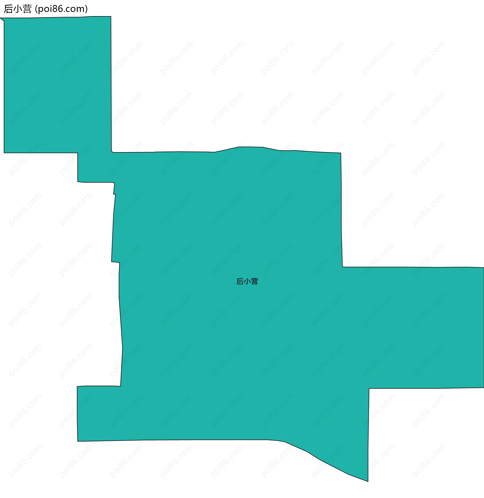 后小营边界地图