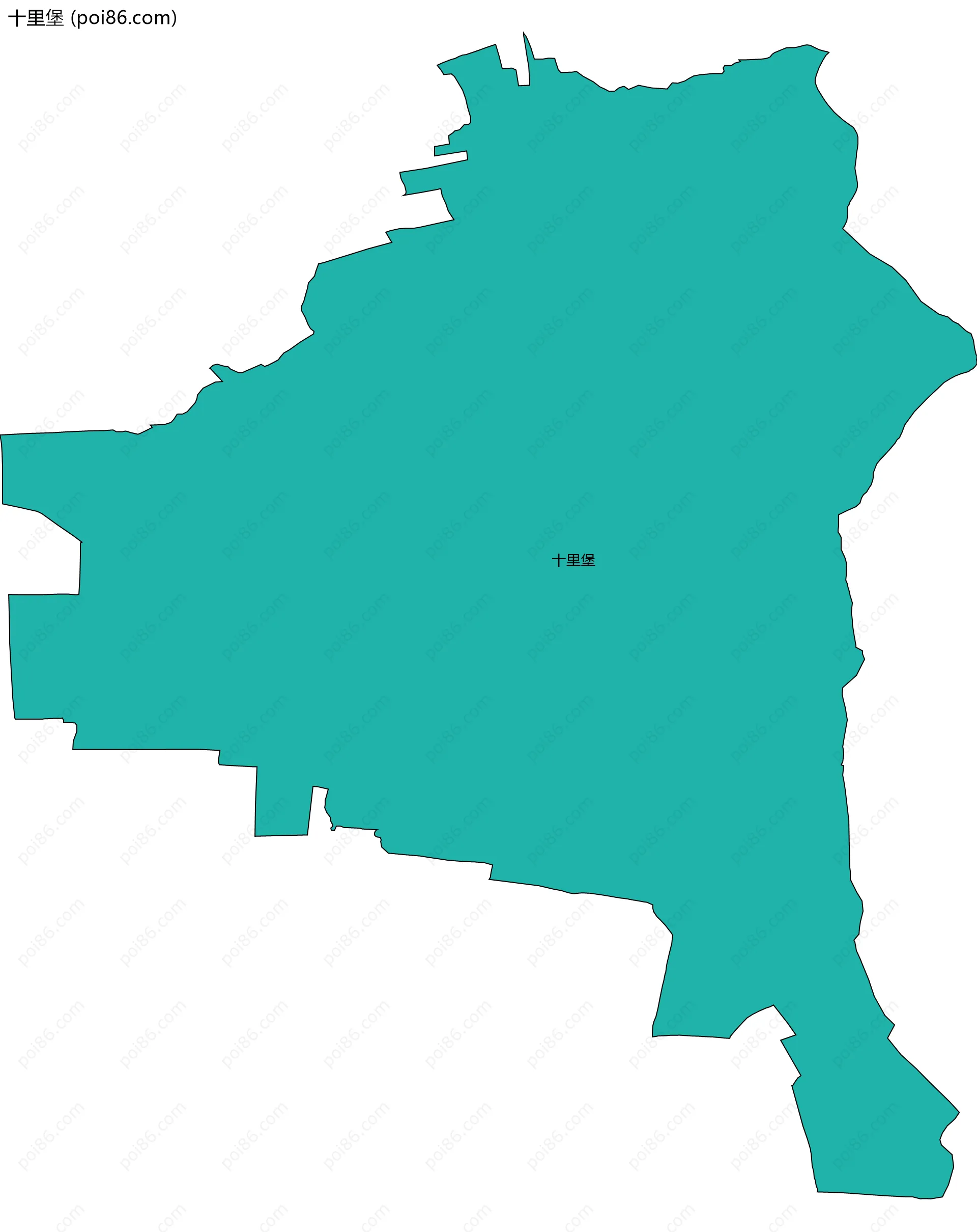 十里堡边界地图