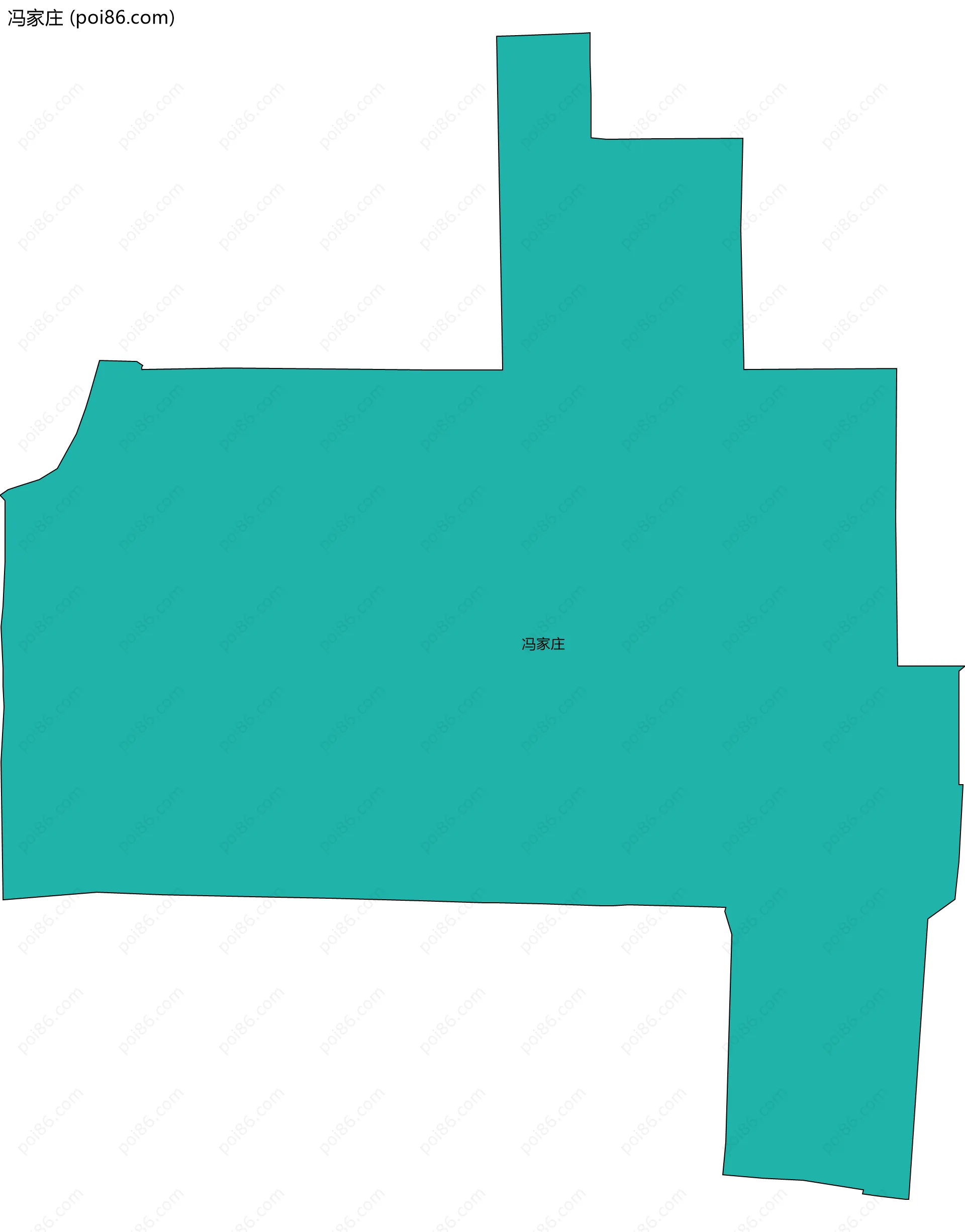 冯家庄边界地图