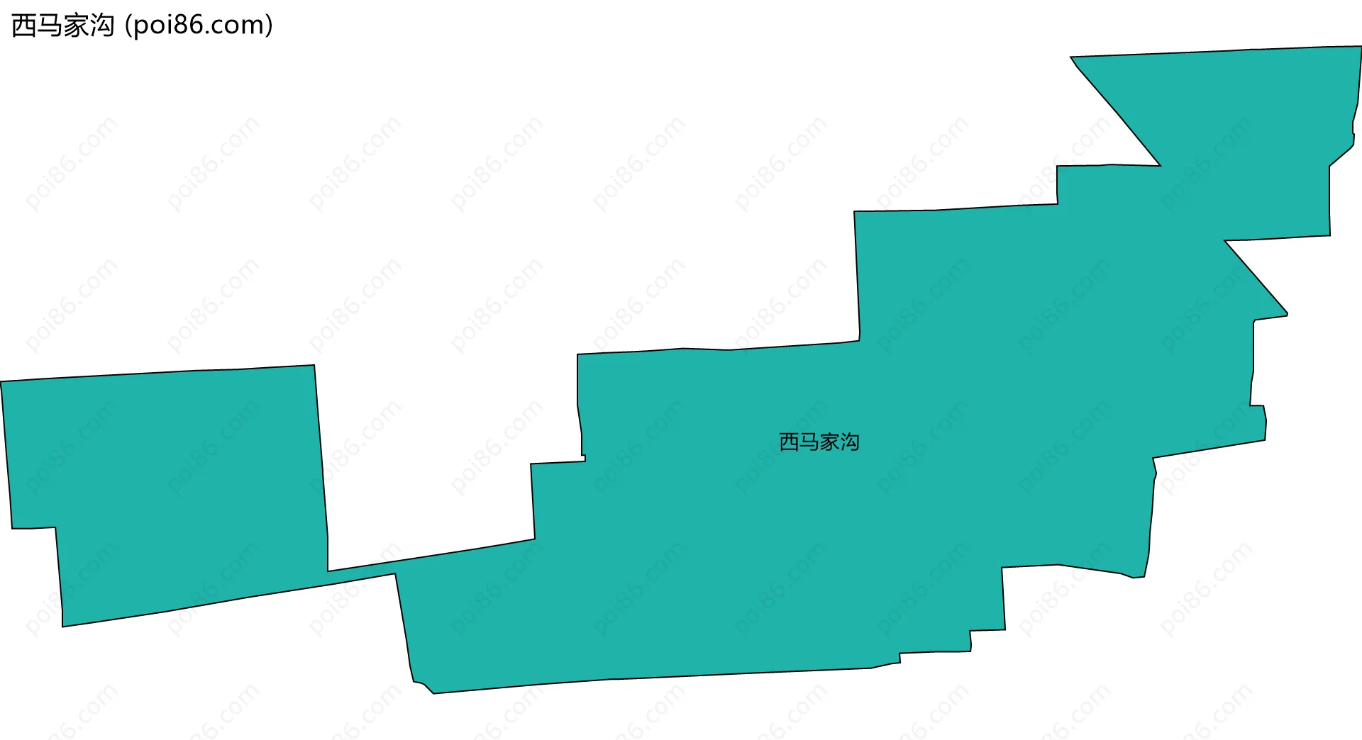 西马家沟边界地图