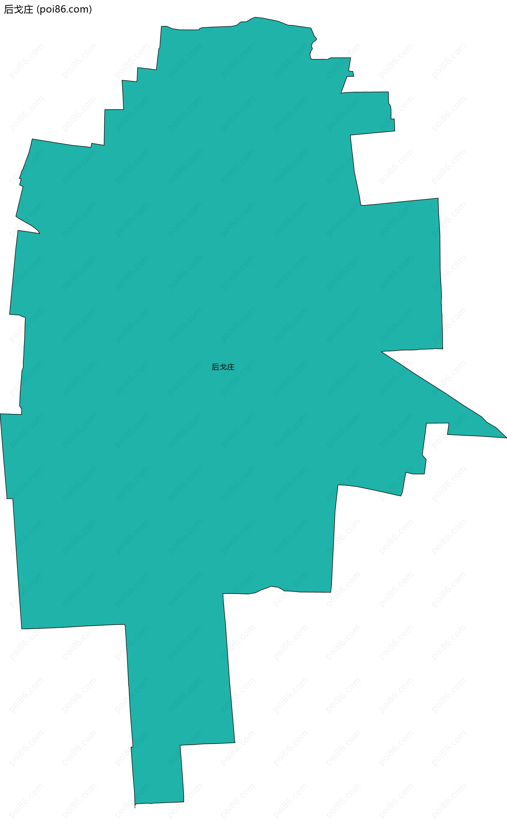 后戈庄边界地图