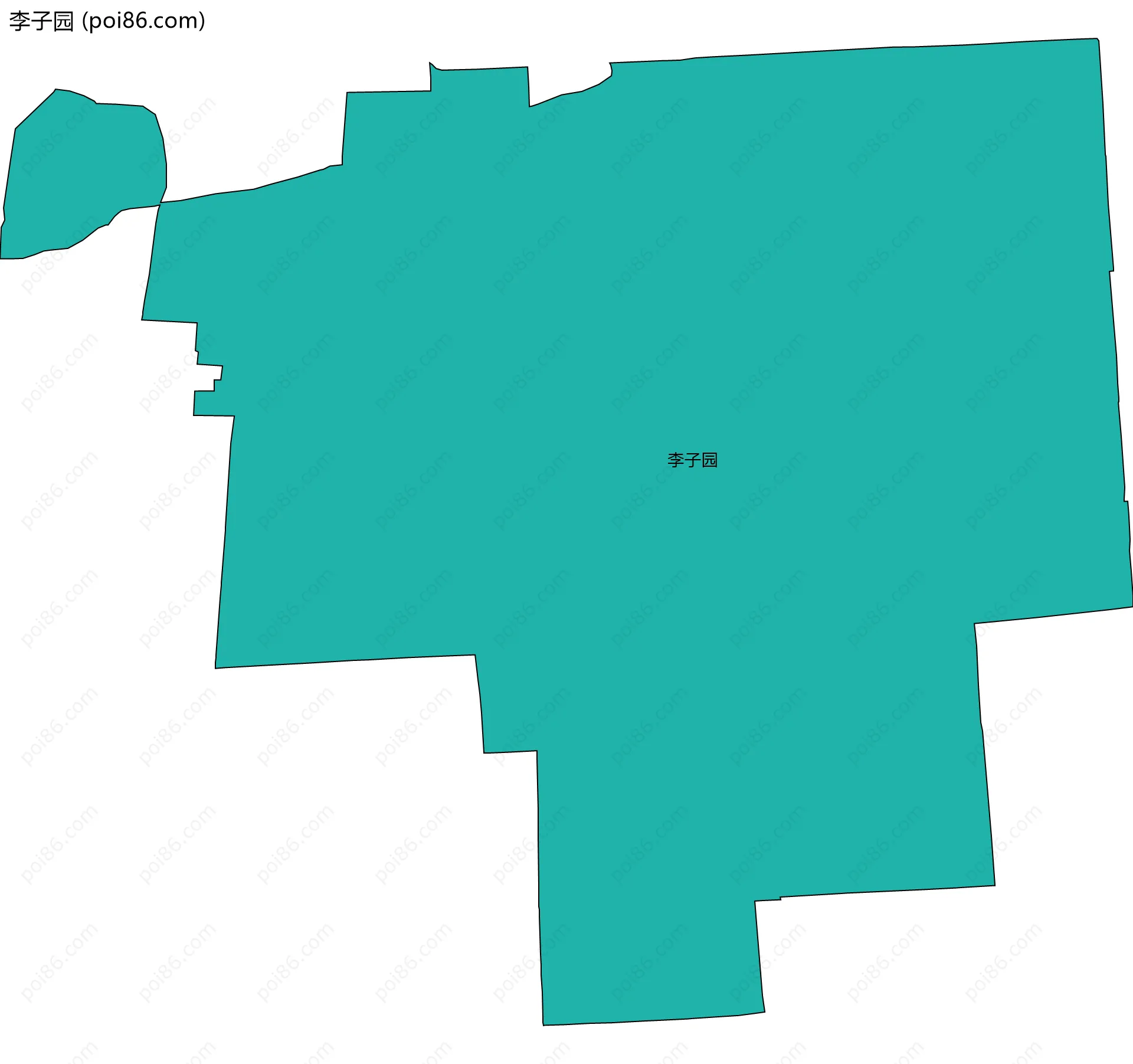 李子园边界地图