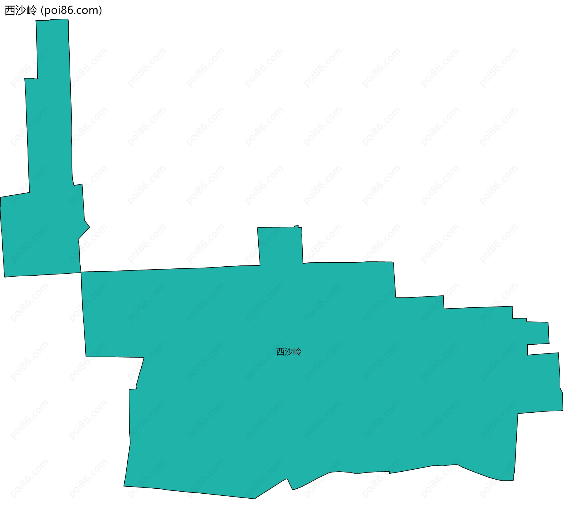 西沙岭边界地图