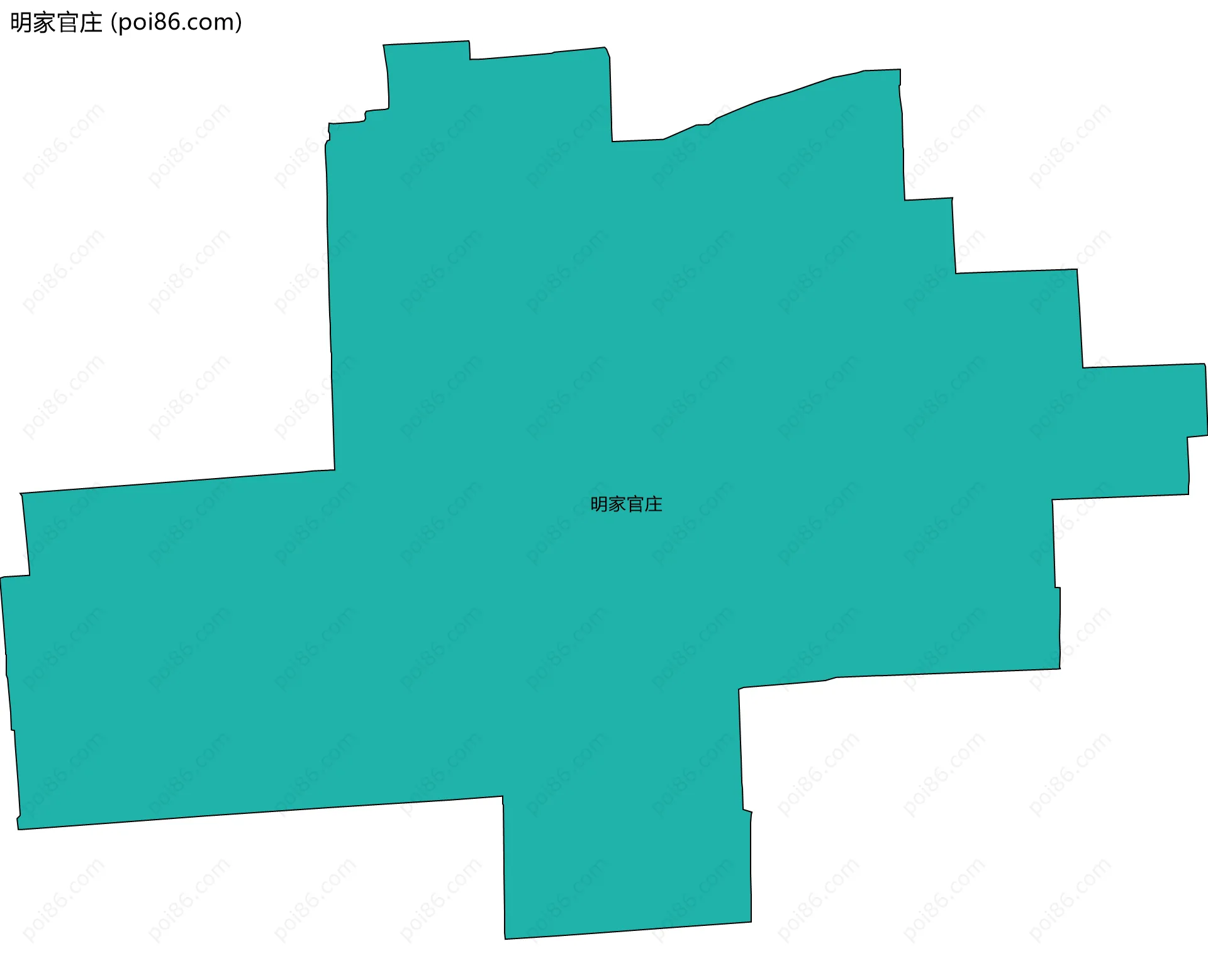 明家官庄边界地图