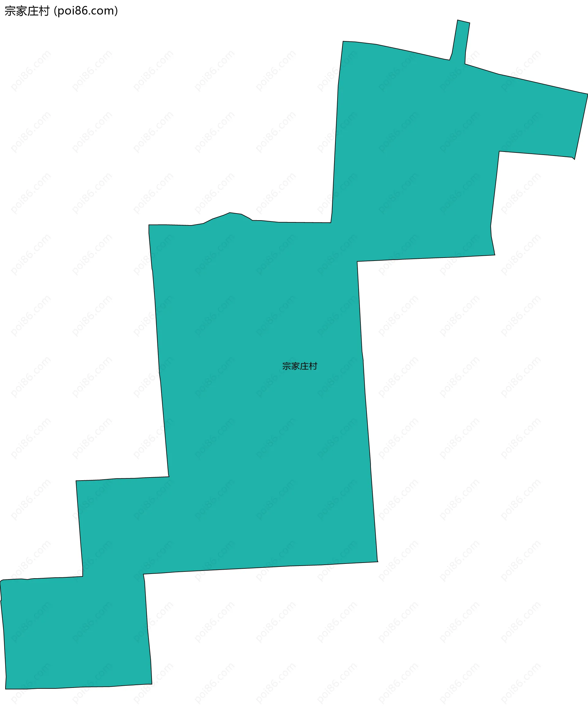 宗家庄村边界地图