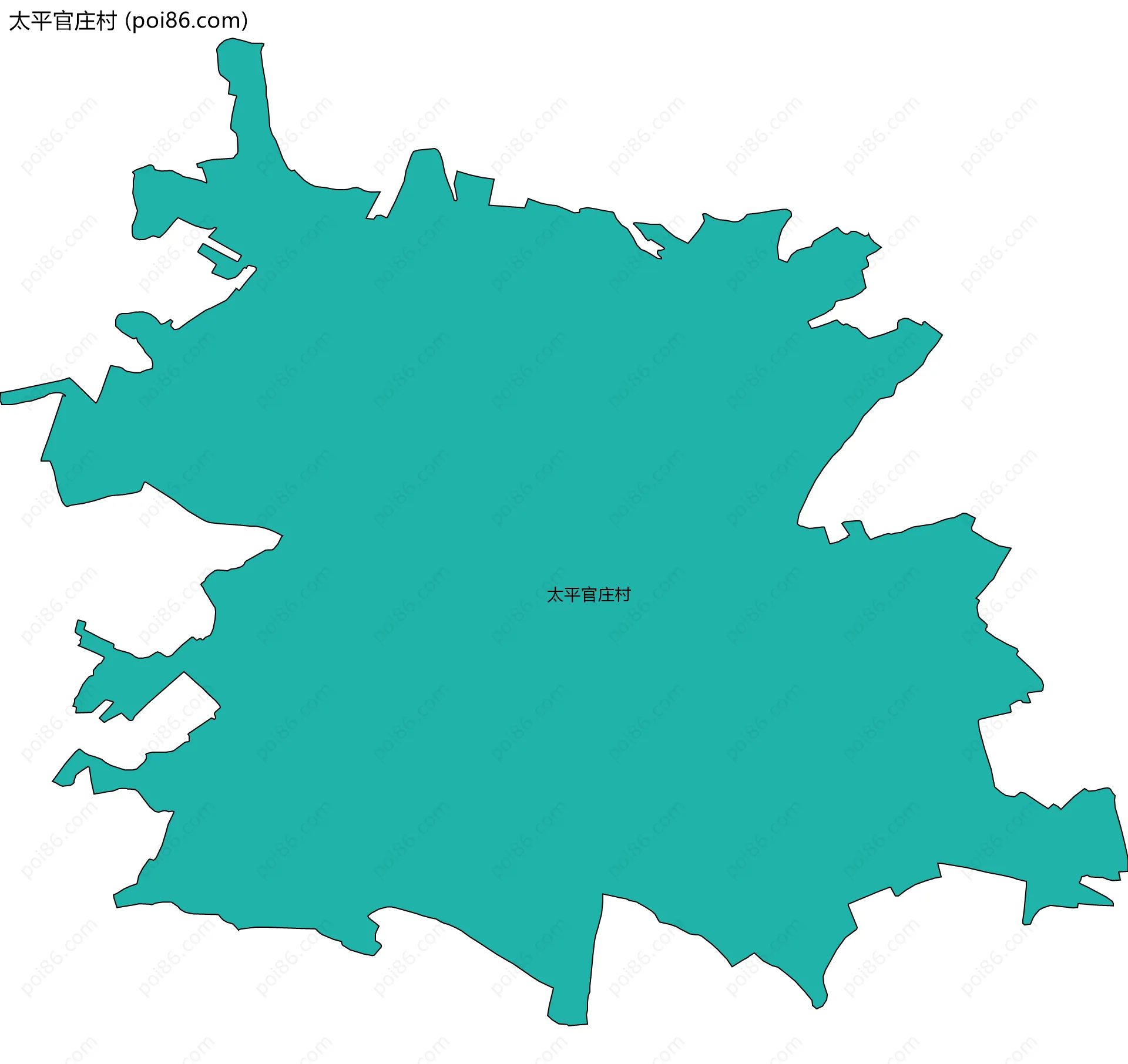 太平官庄村边界地图