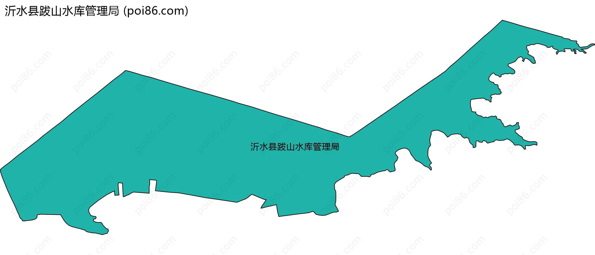沂水县跋山水库管理局边界地图