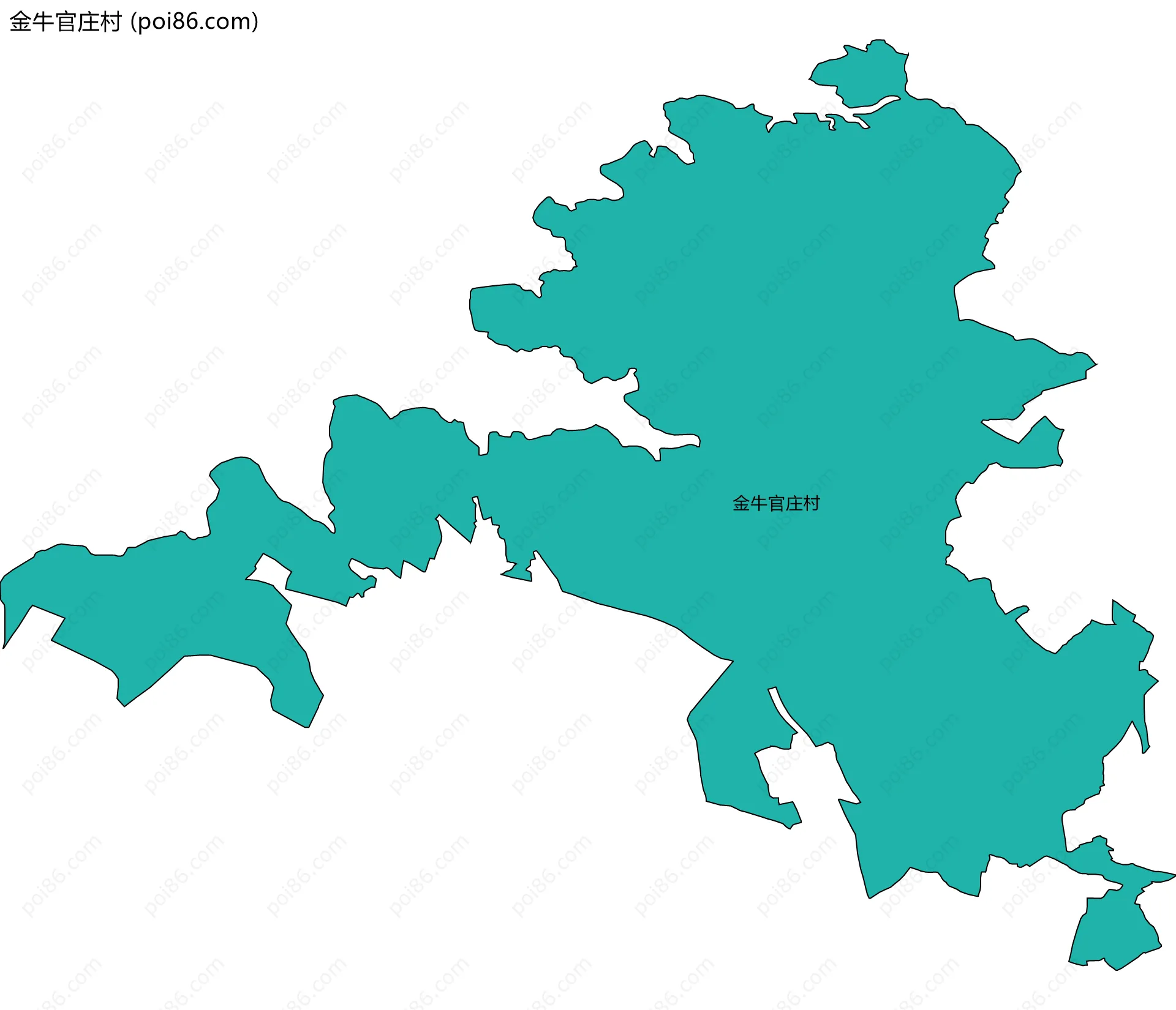 金牛官庄村边界地图