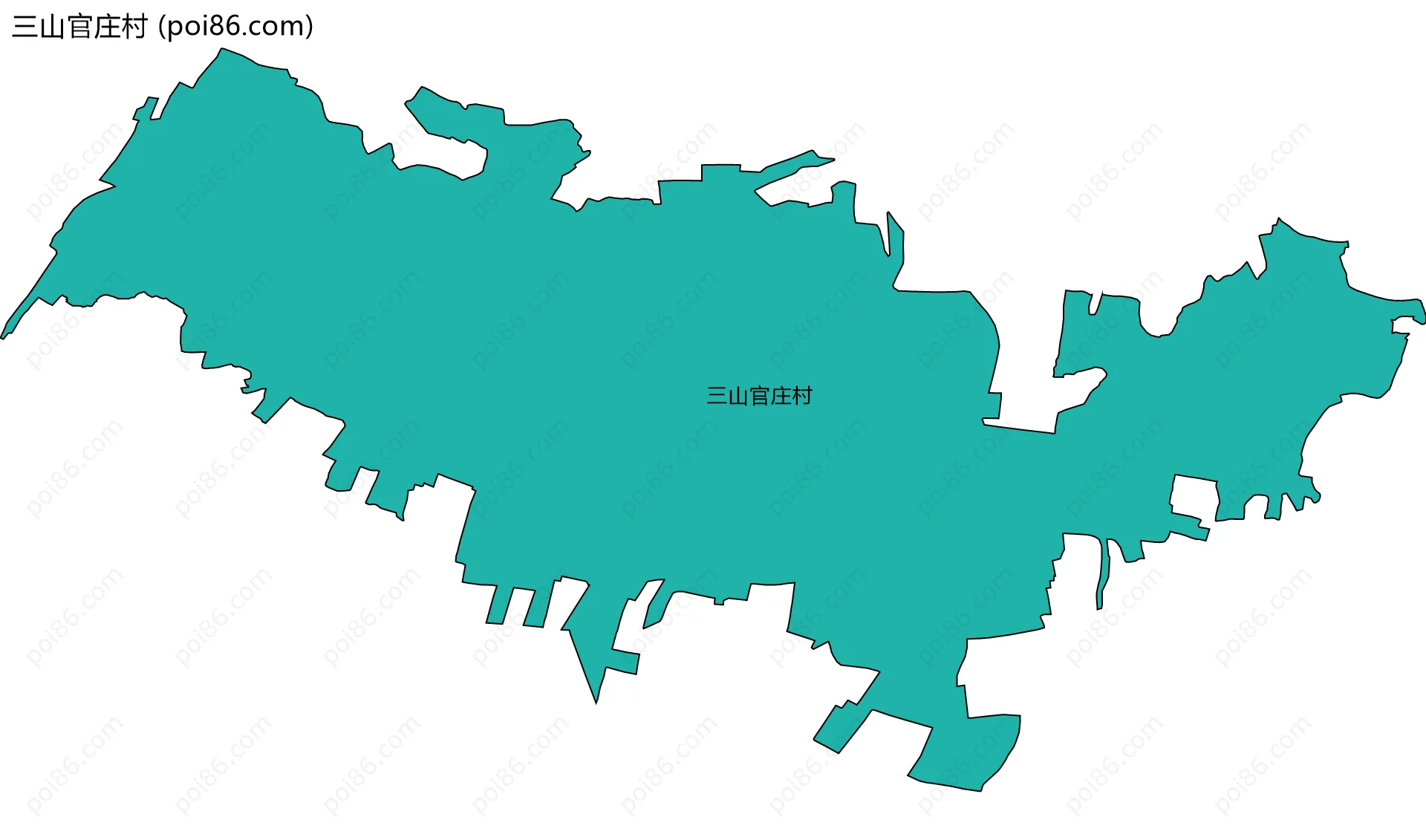 三山官庄村边界地图
