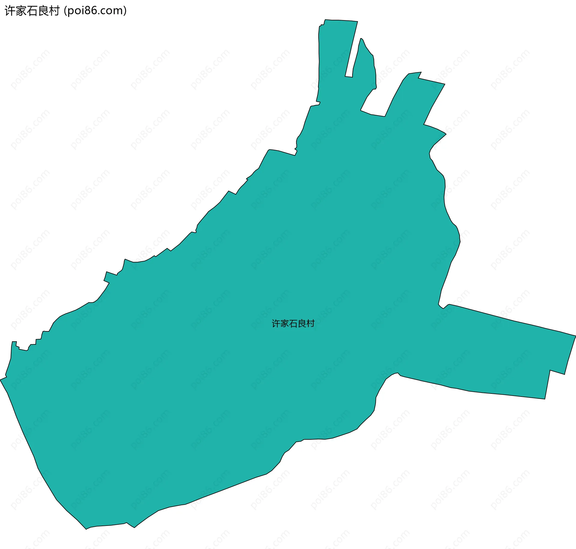 许家石良村边界地图
