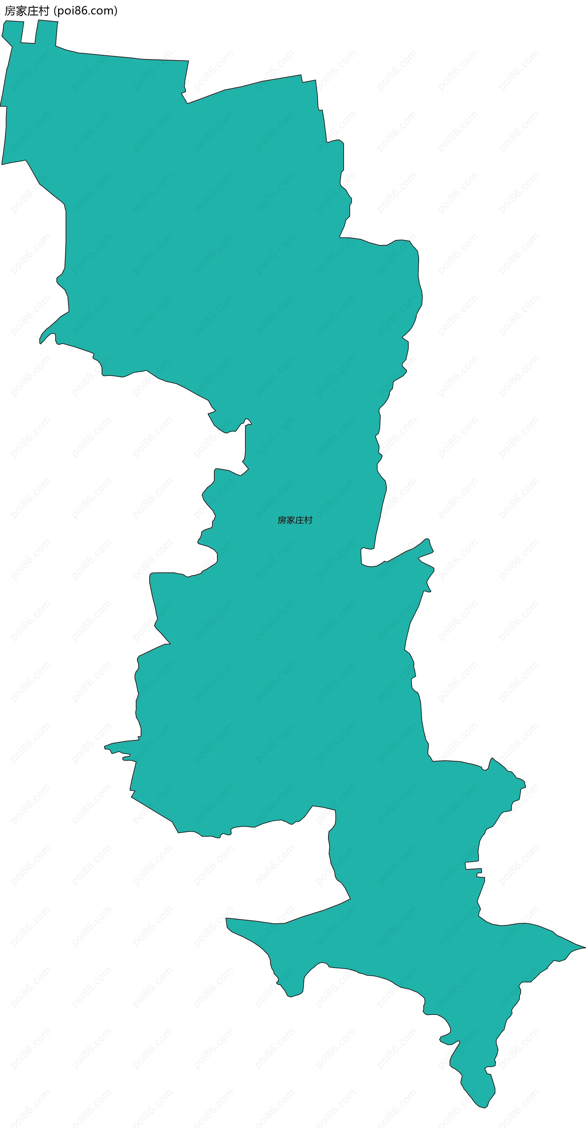 房家庄村边界地图