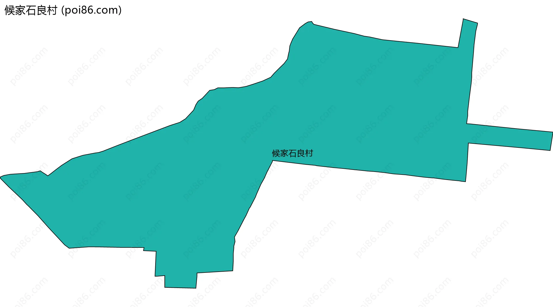 候家石良村边界地图
