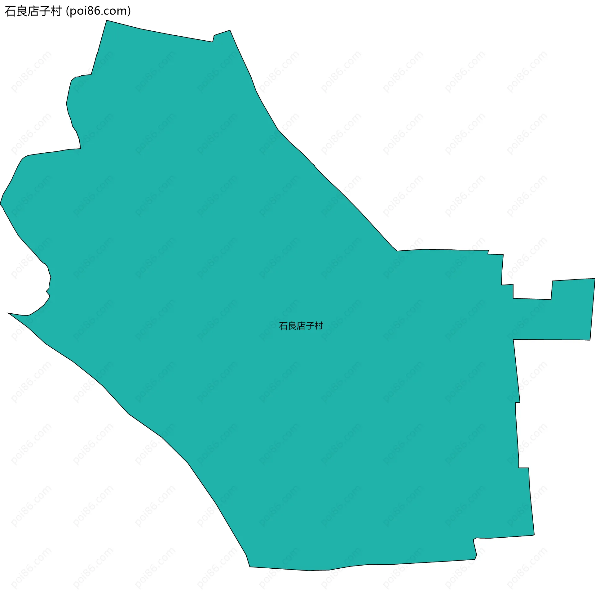石良店子村边界地图