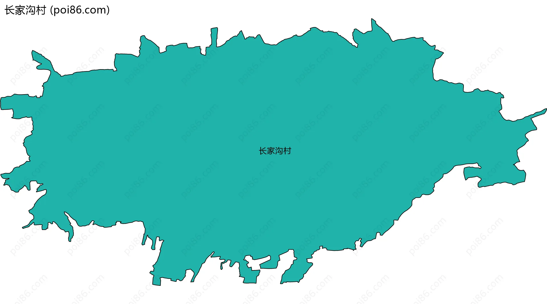 长家沟村边界地图