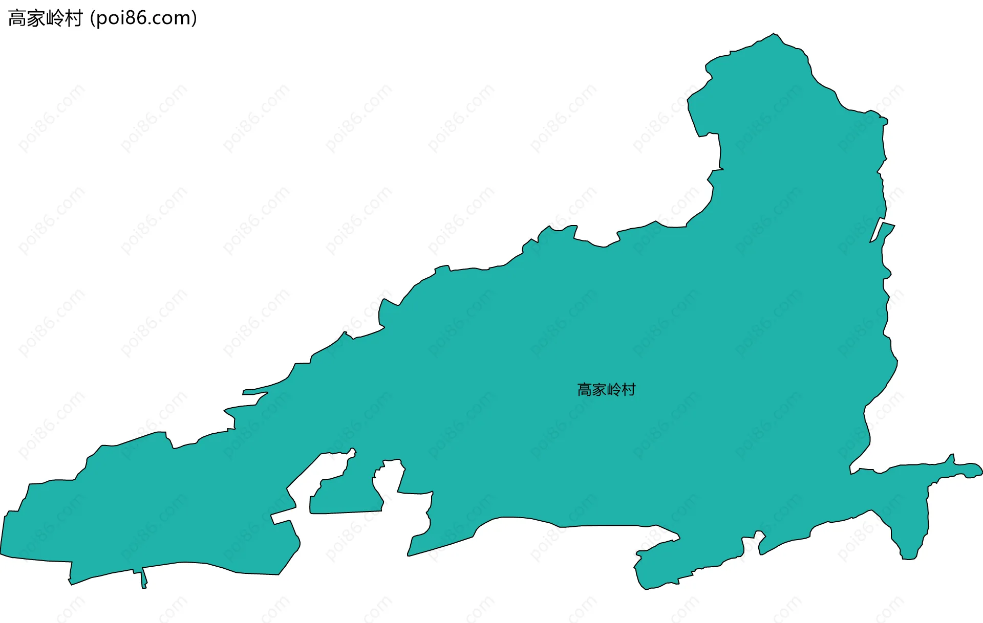 高家岭村边界地图