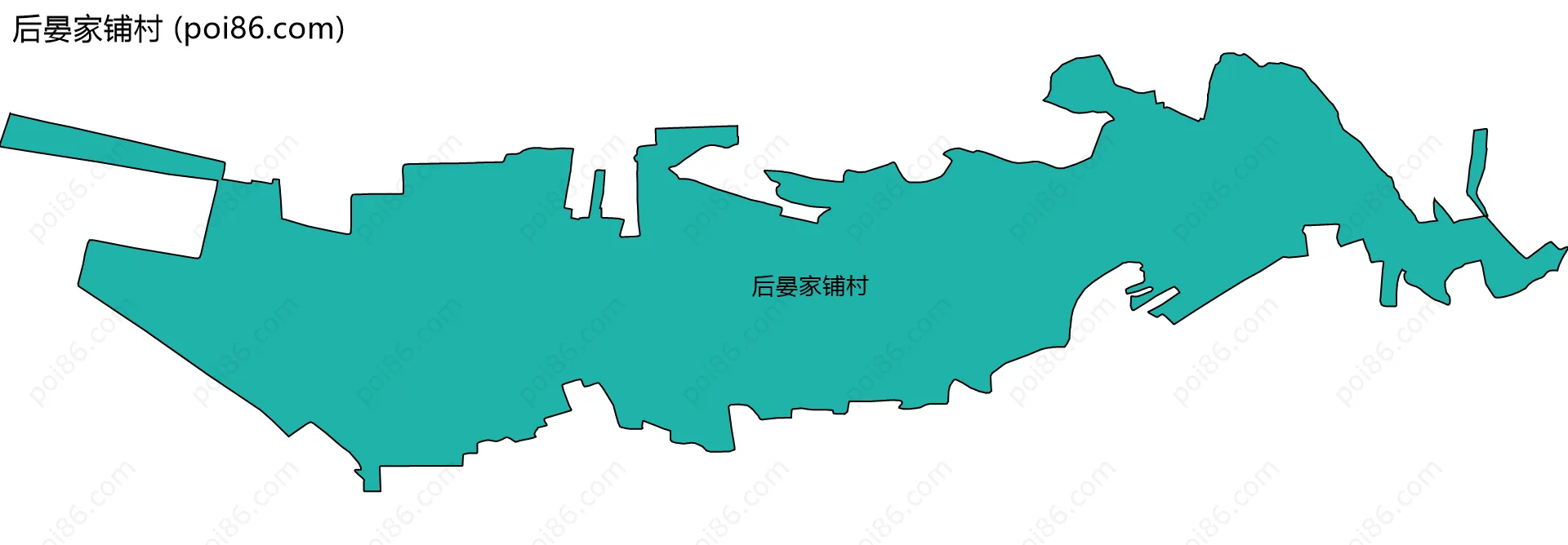 后晏家铺村边界地图
