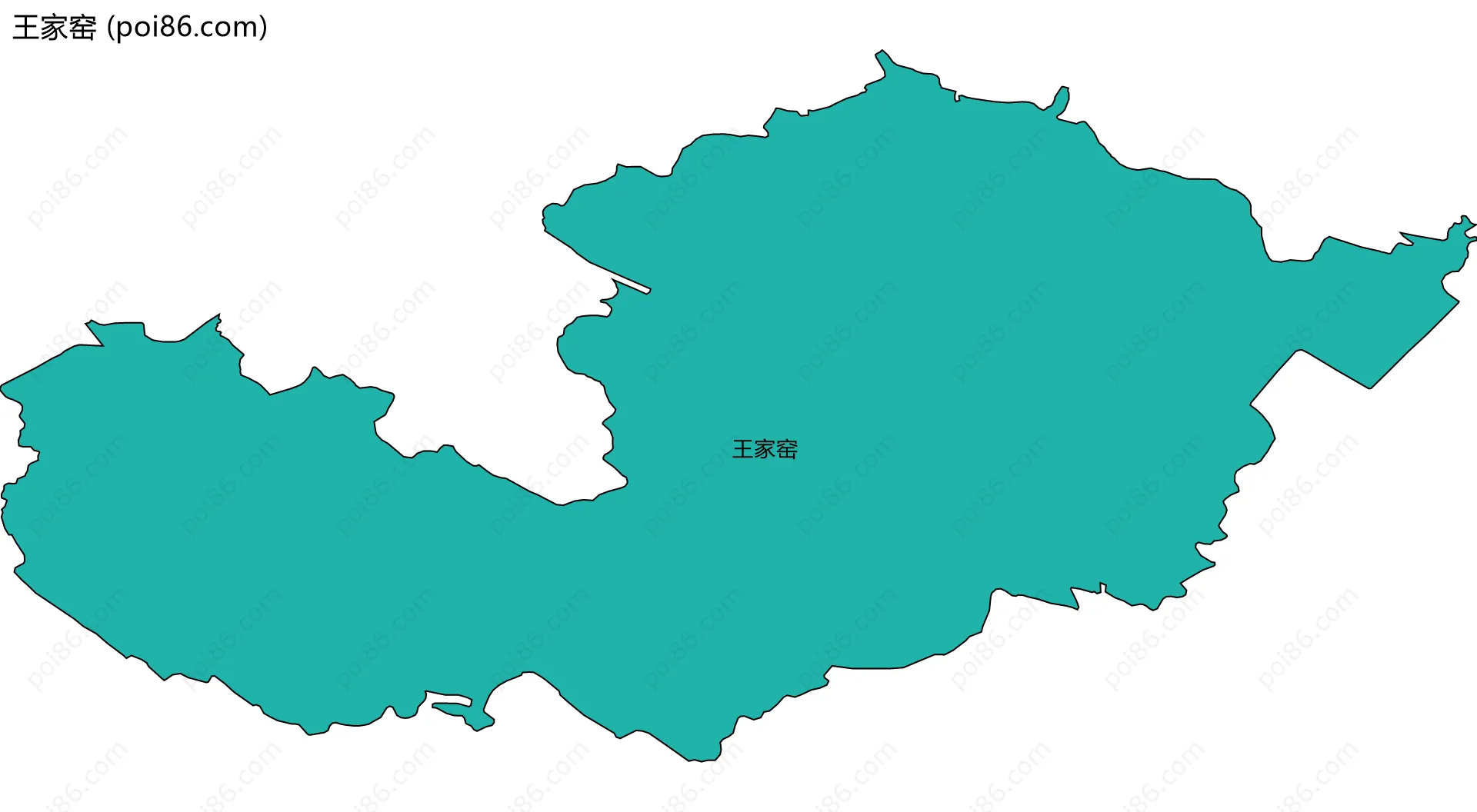 王家窑边界地图