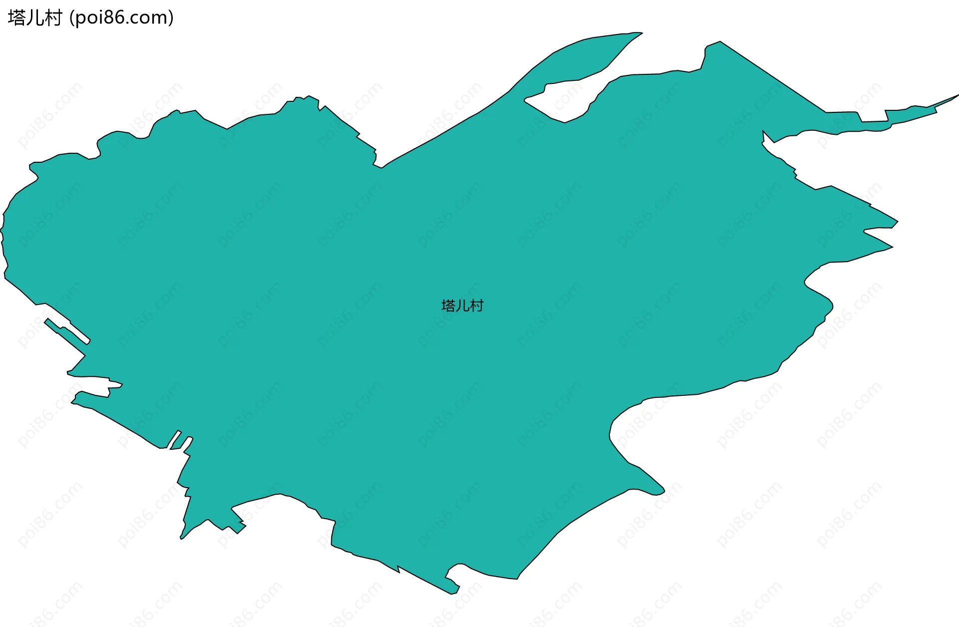 塔儿村边界地图