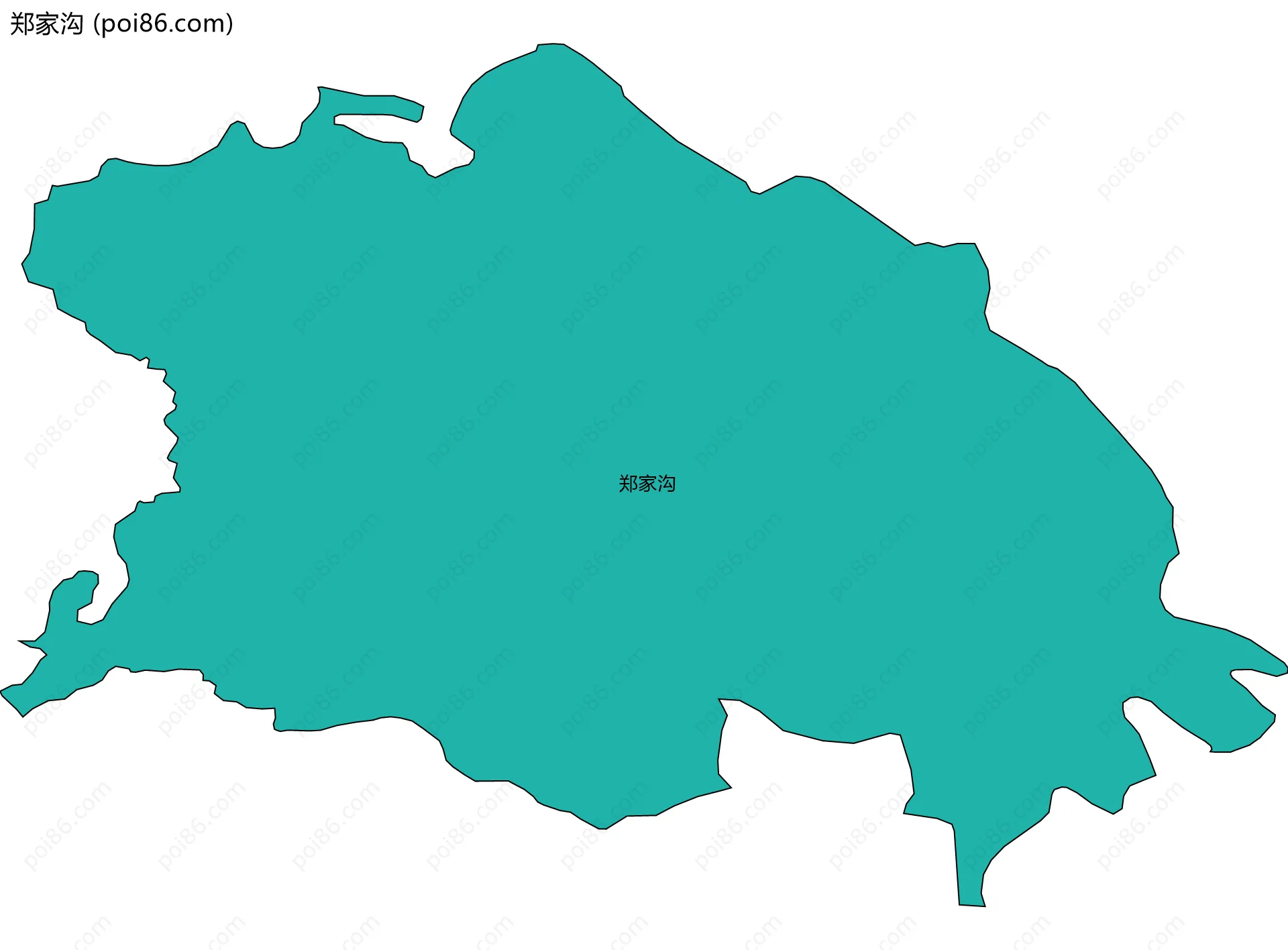 郑家沟边界地图