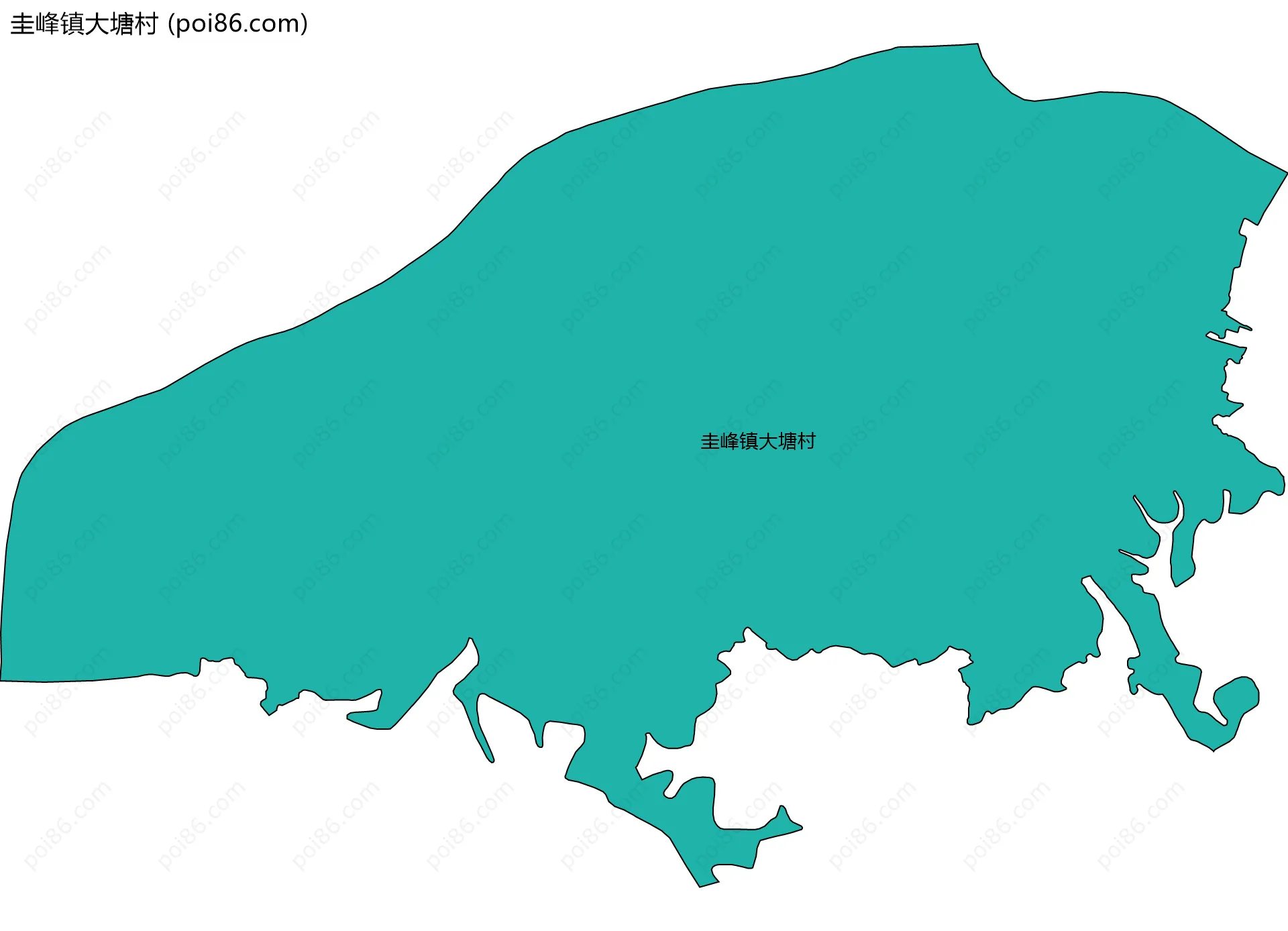 圭峰镇大塘村边界地图