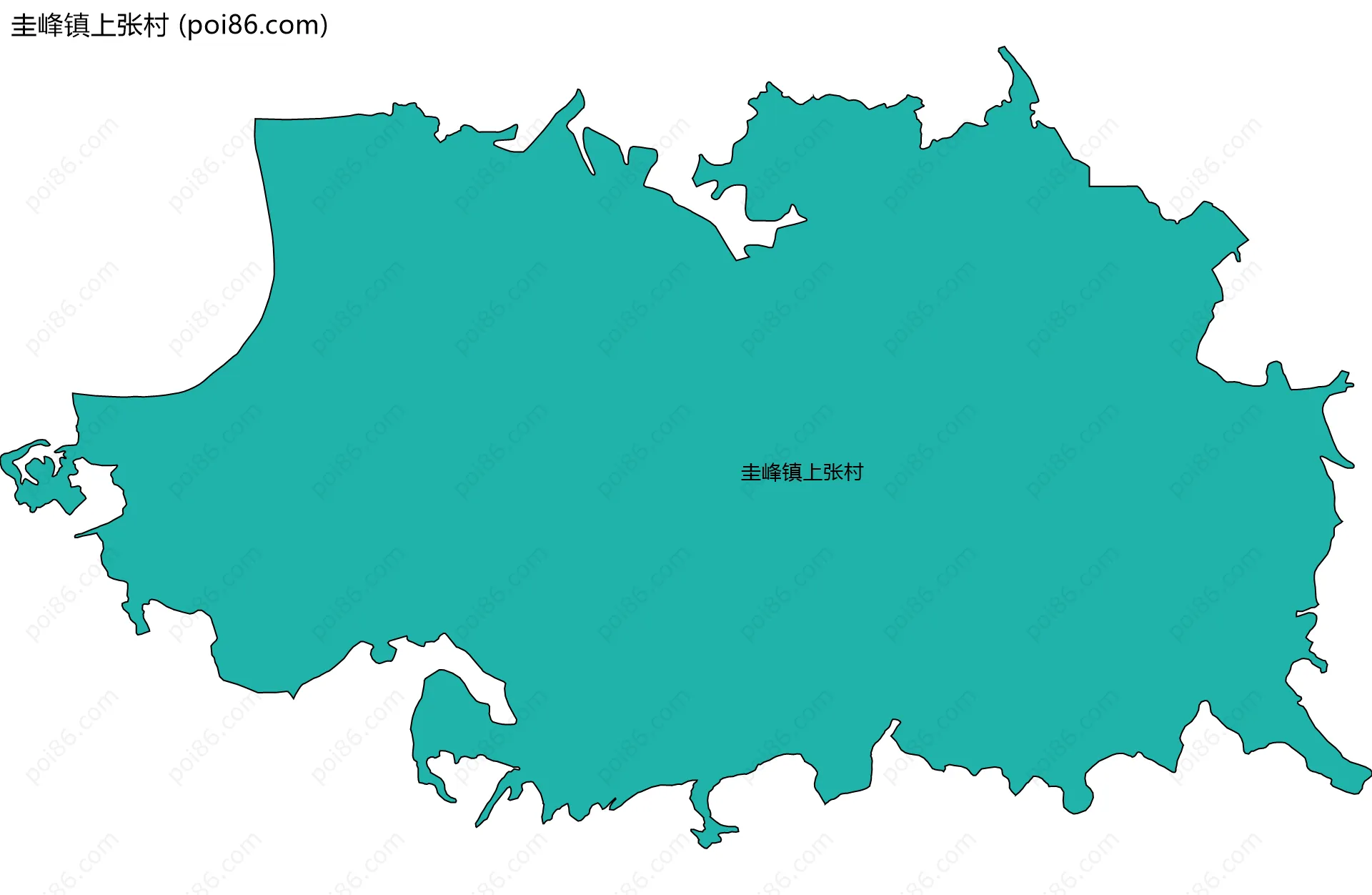 圭峰镇上张村边界地图