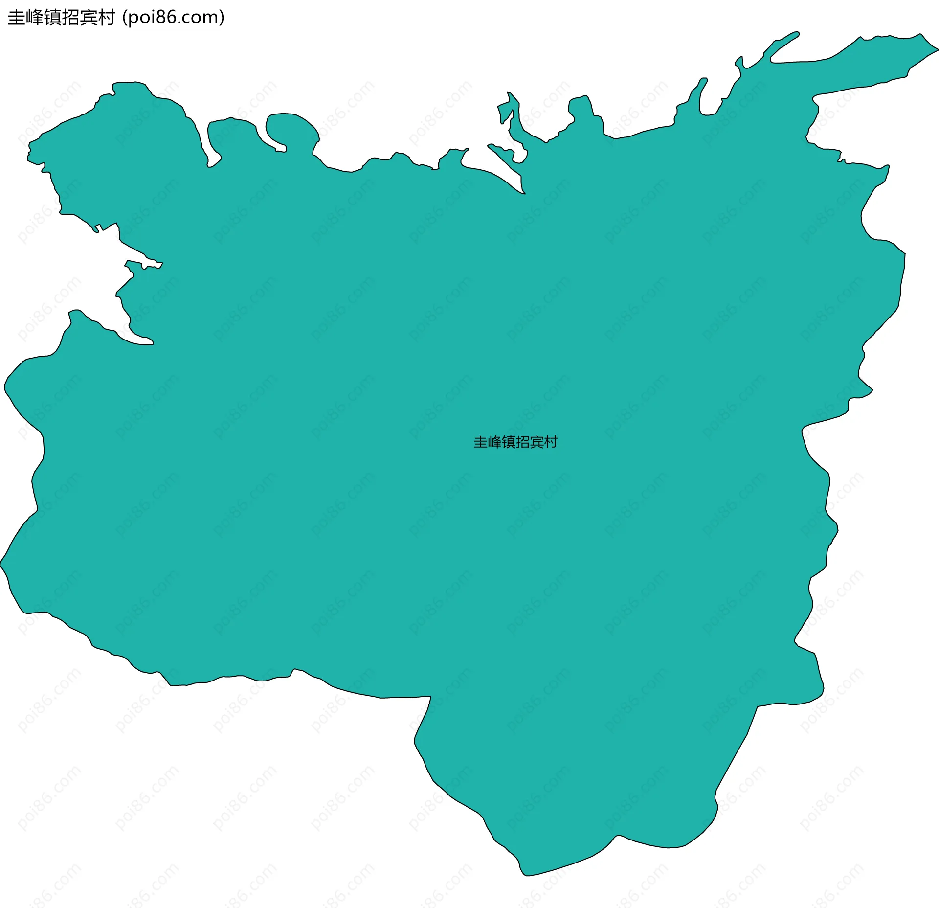圭峰镇招宾村边界地图