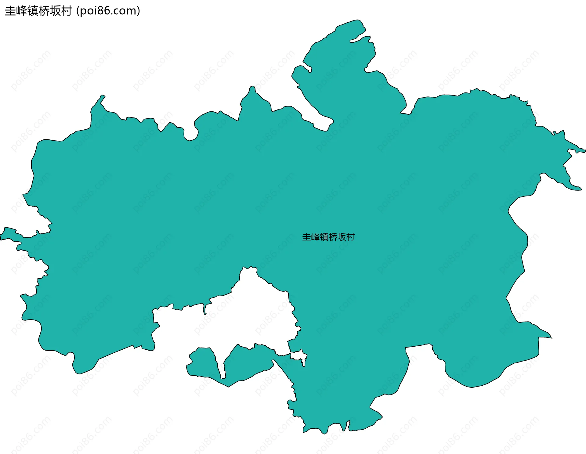 圭峰镇桥坂村边界地图