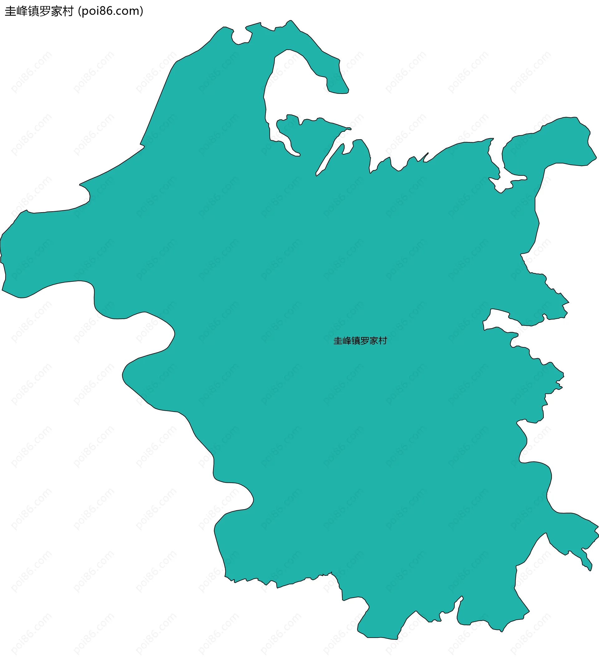 圭峰镇罗家村边界地图