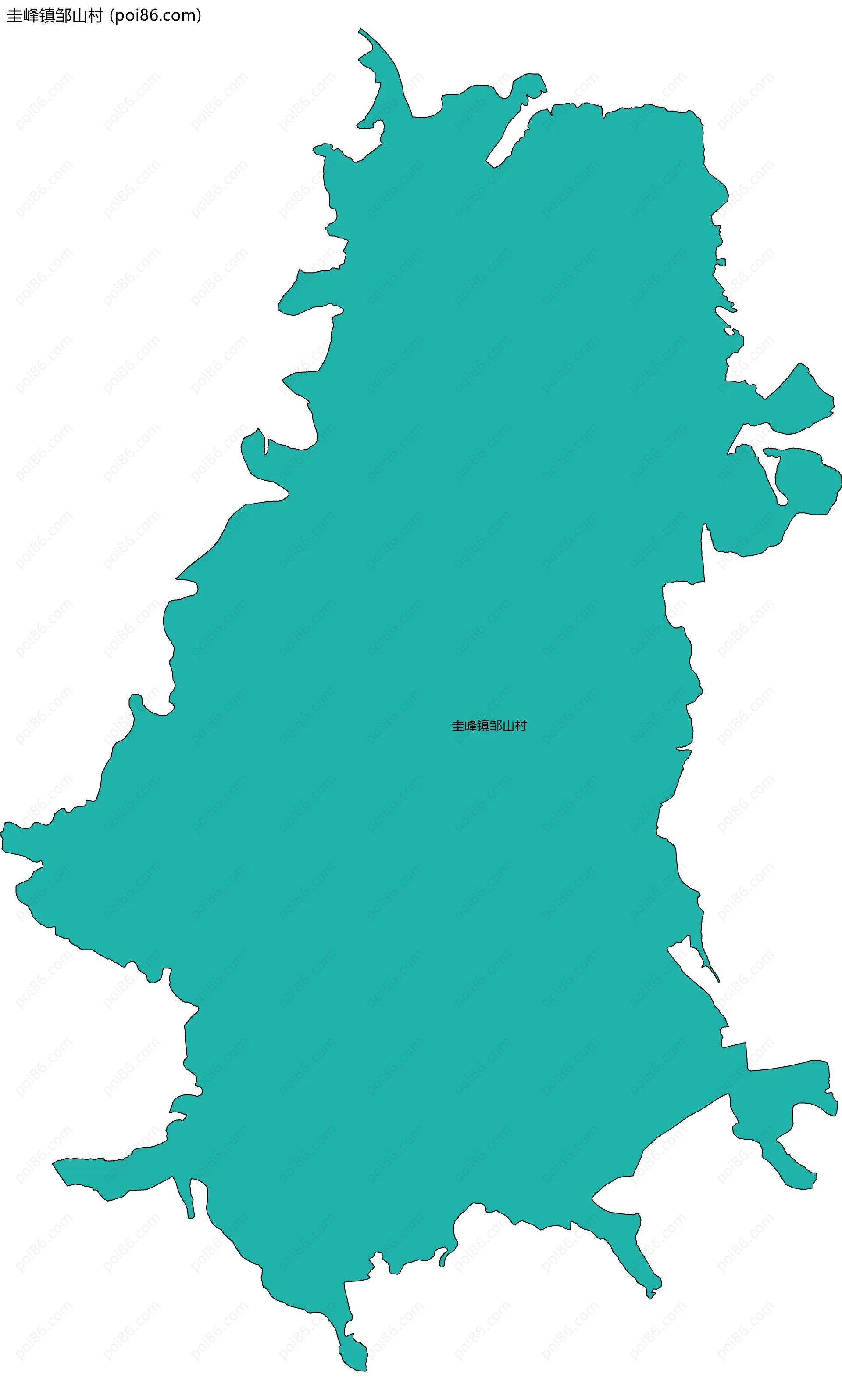 圭峰镇邹山村边界地图