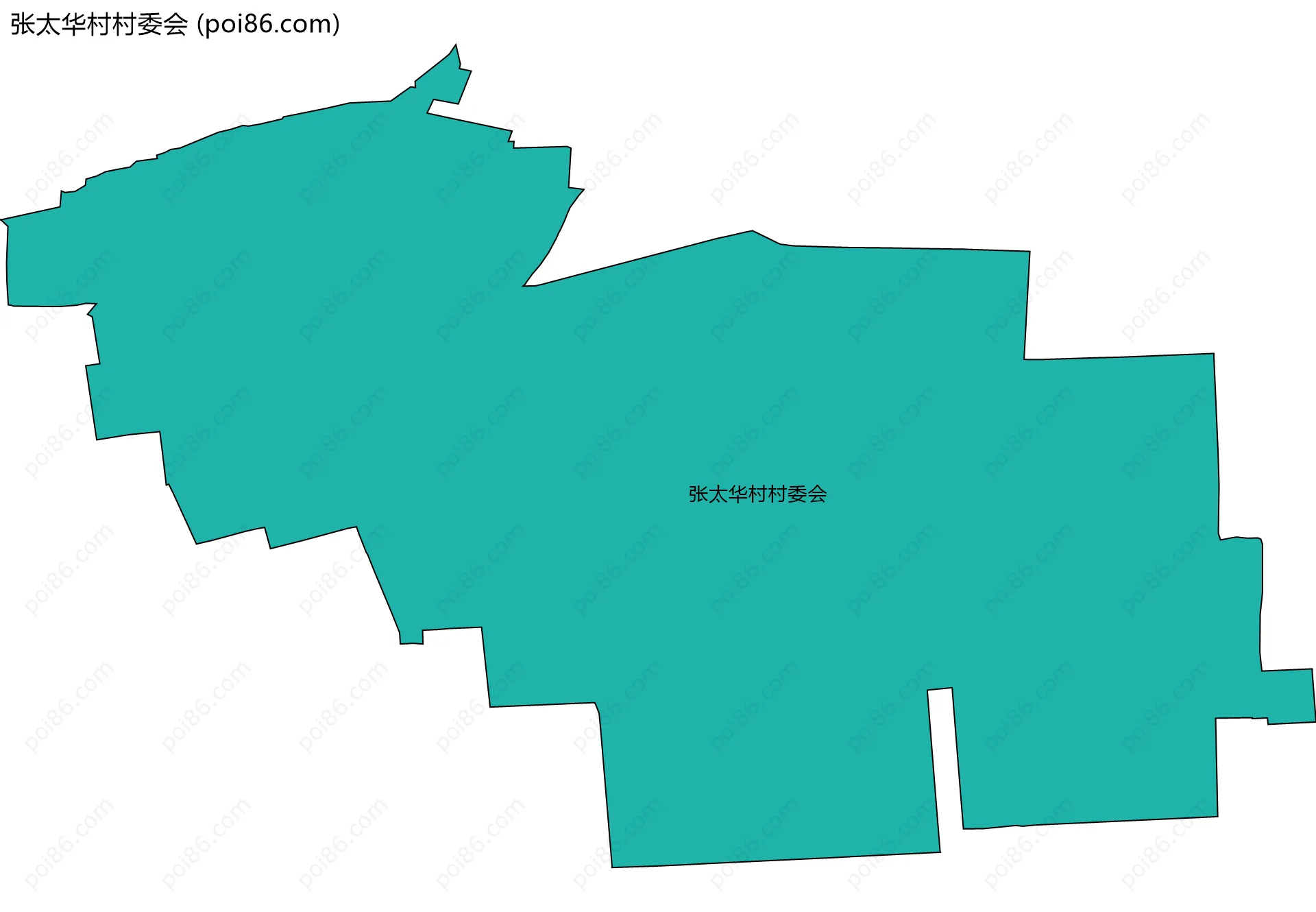 张太华村村委会边界地图