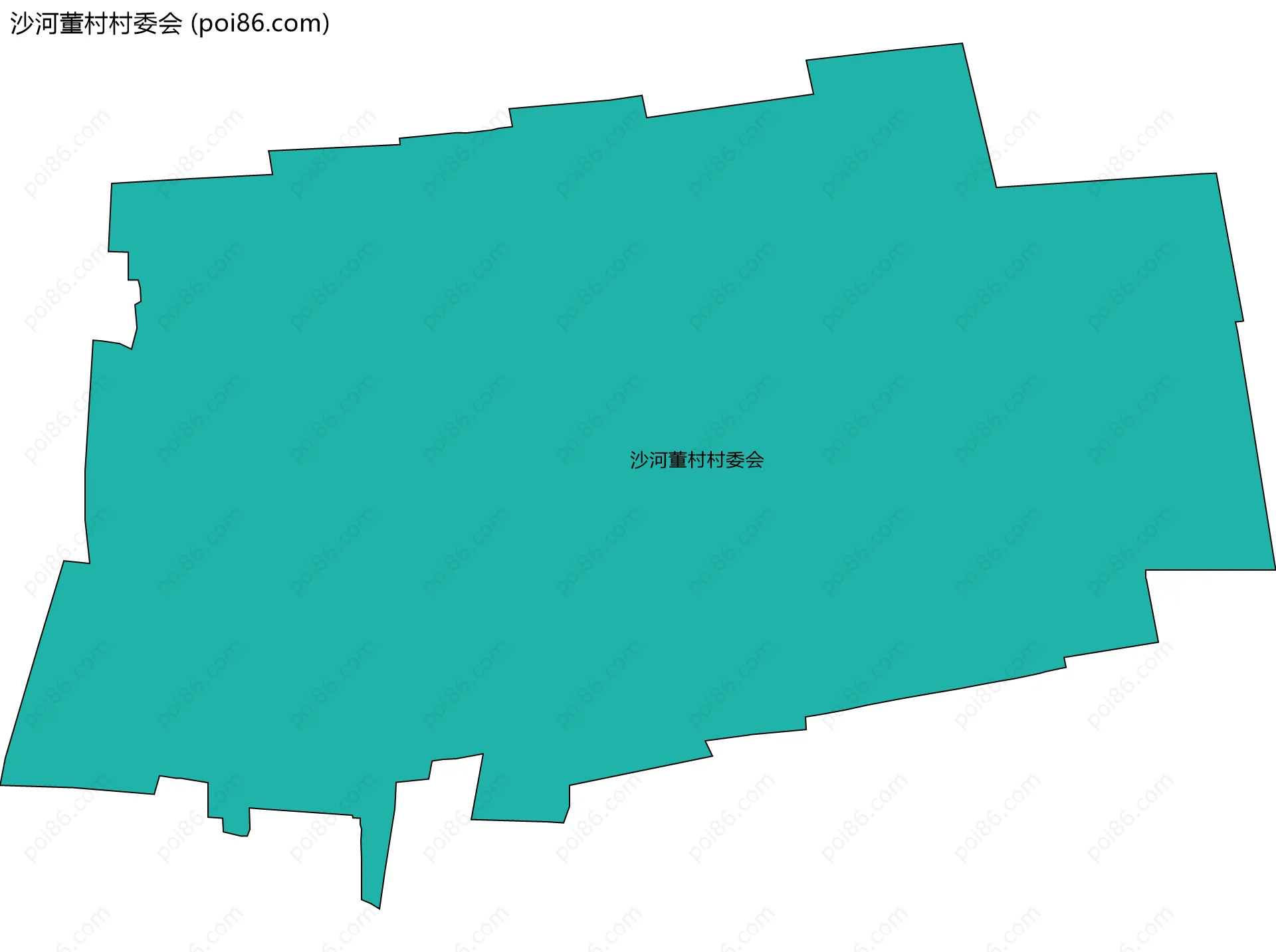 沙河董村村委会边界地图