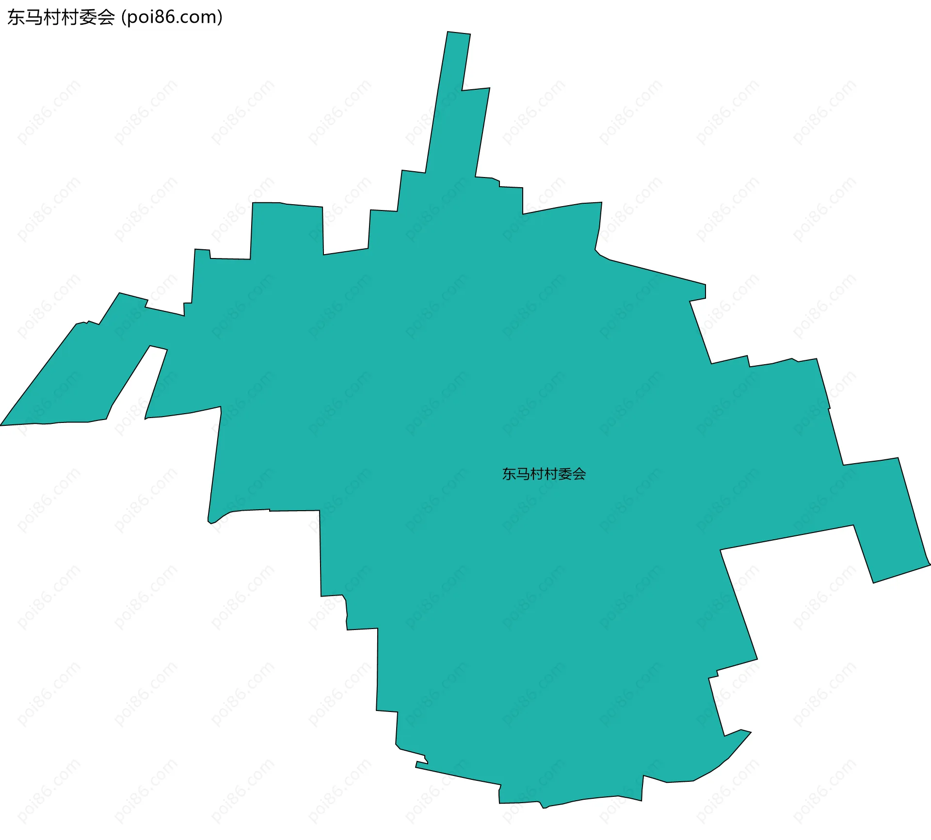 东马村村委会边界地图