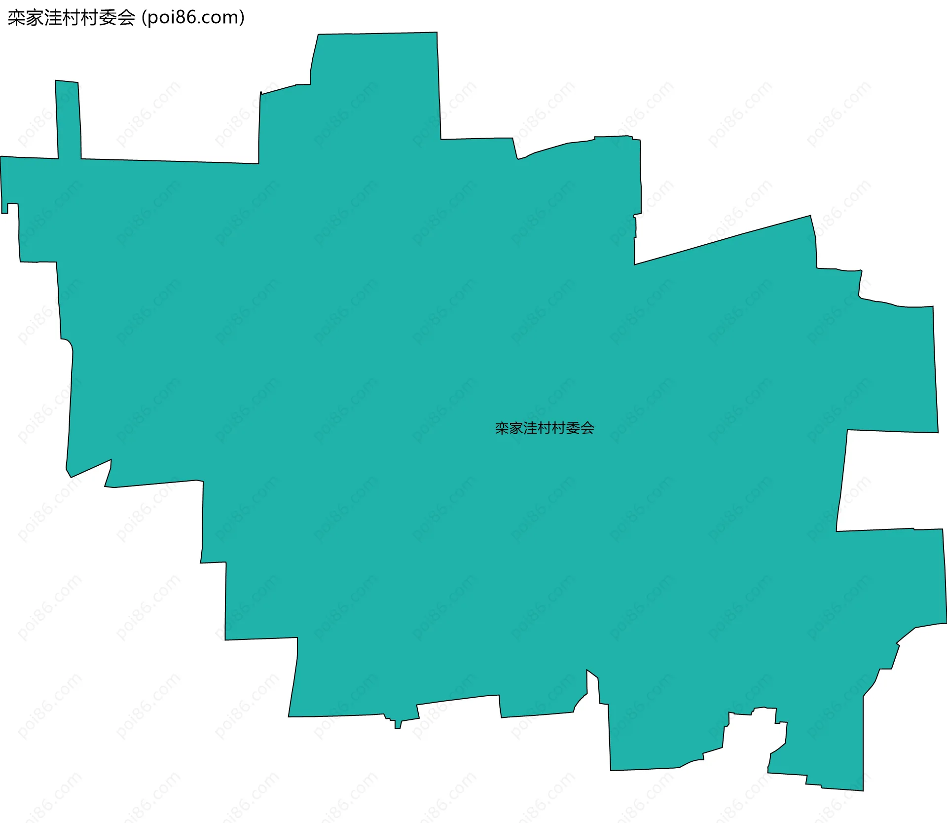 栾家洼村村委会边界地图
