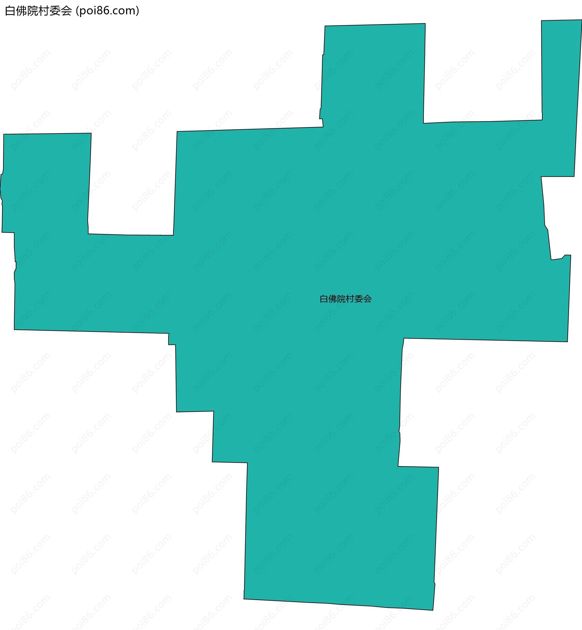 白佛院村委会边界地图