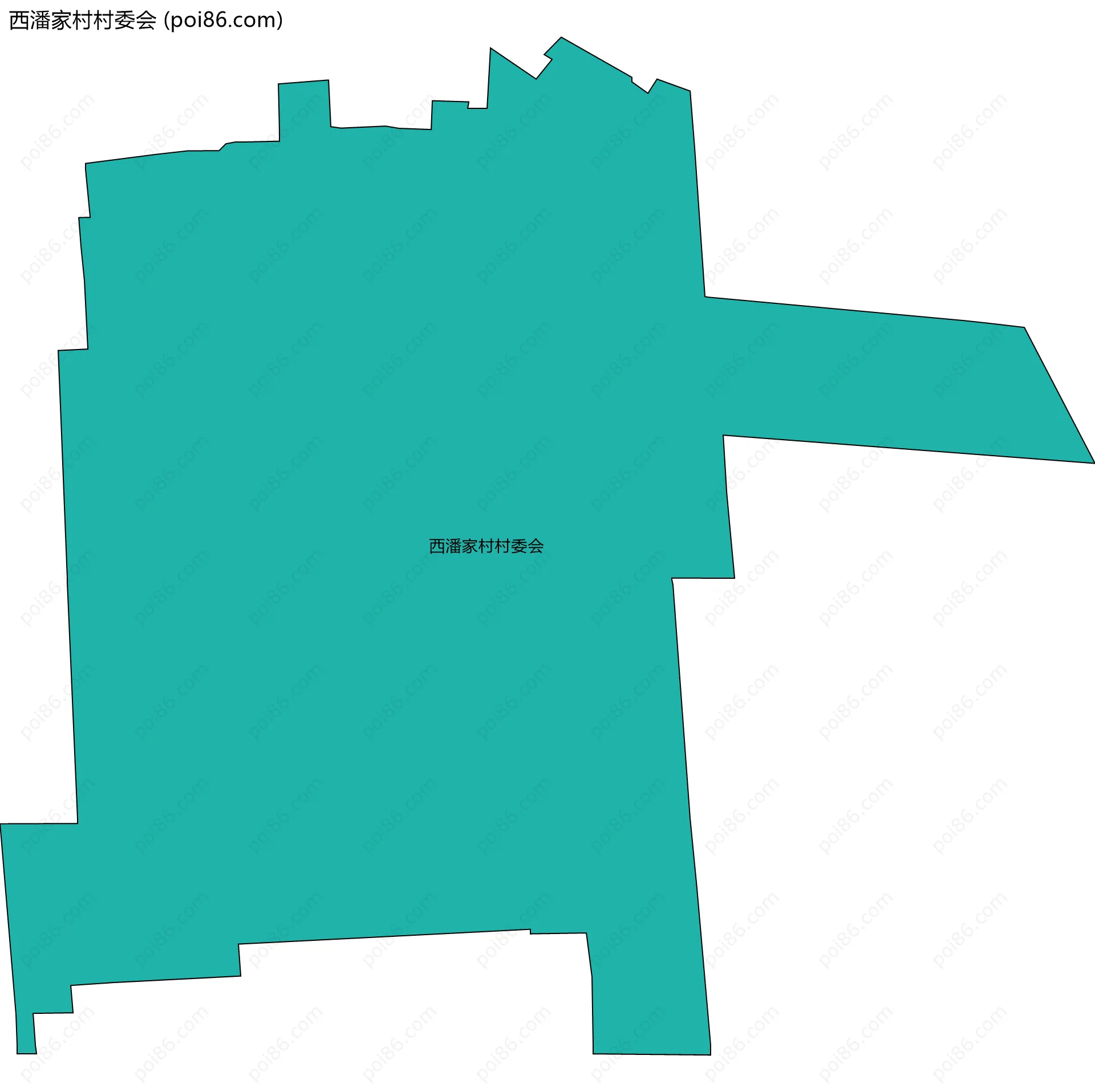 西潘家村村委会边界地图