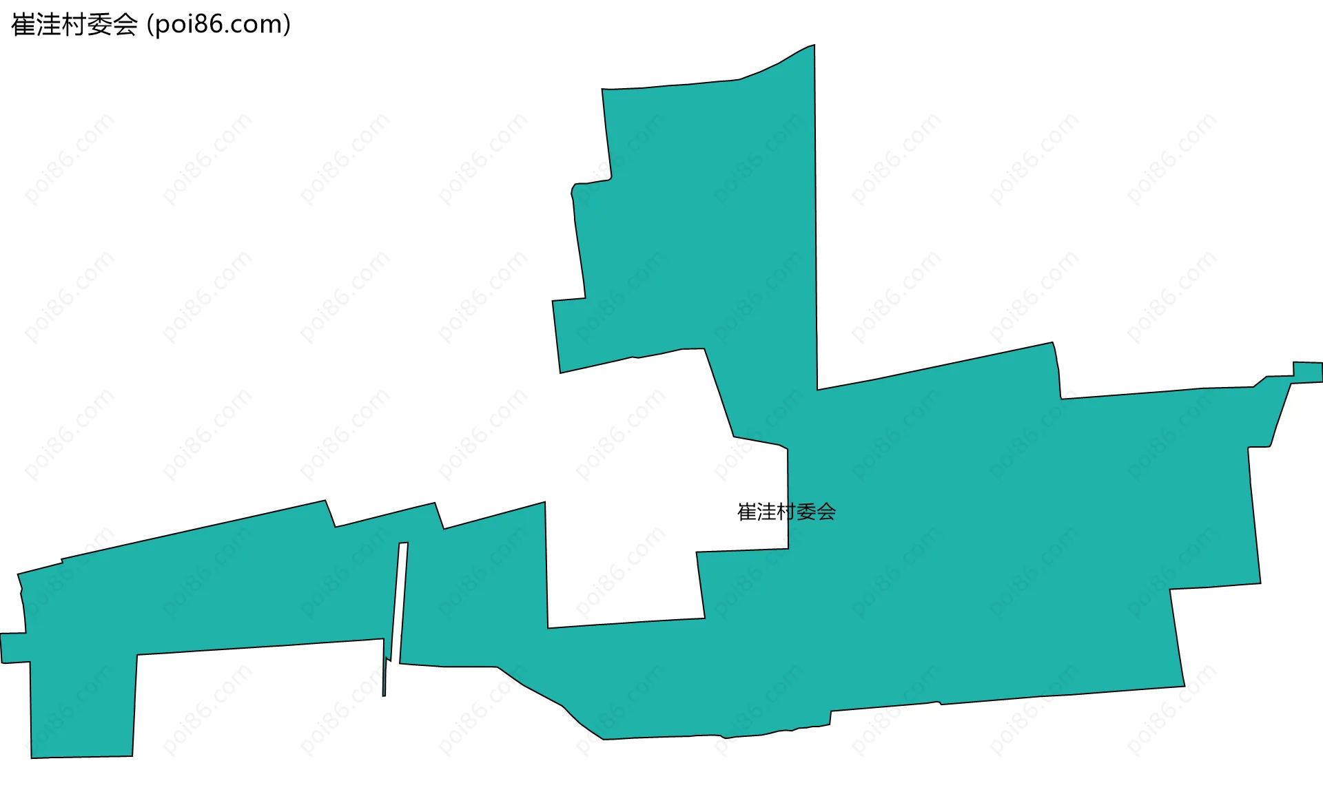 崔洼村委会边界地图