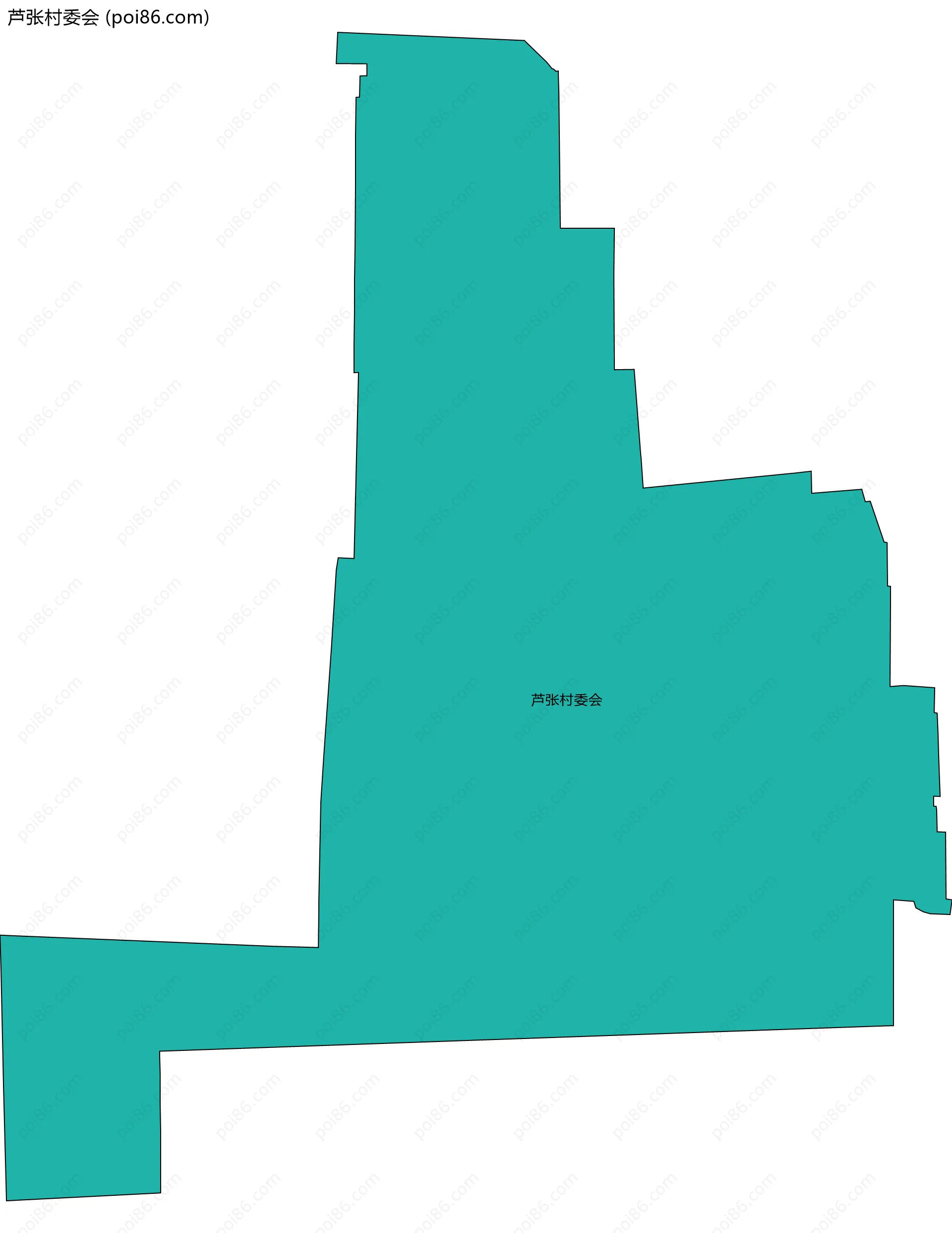 芦张村委会边界地图
