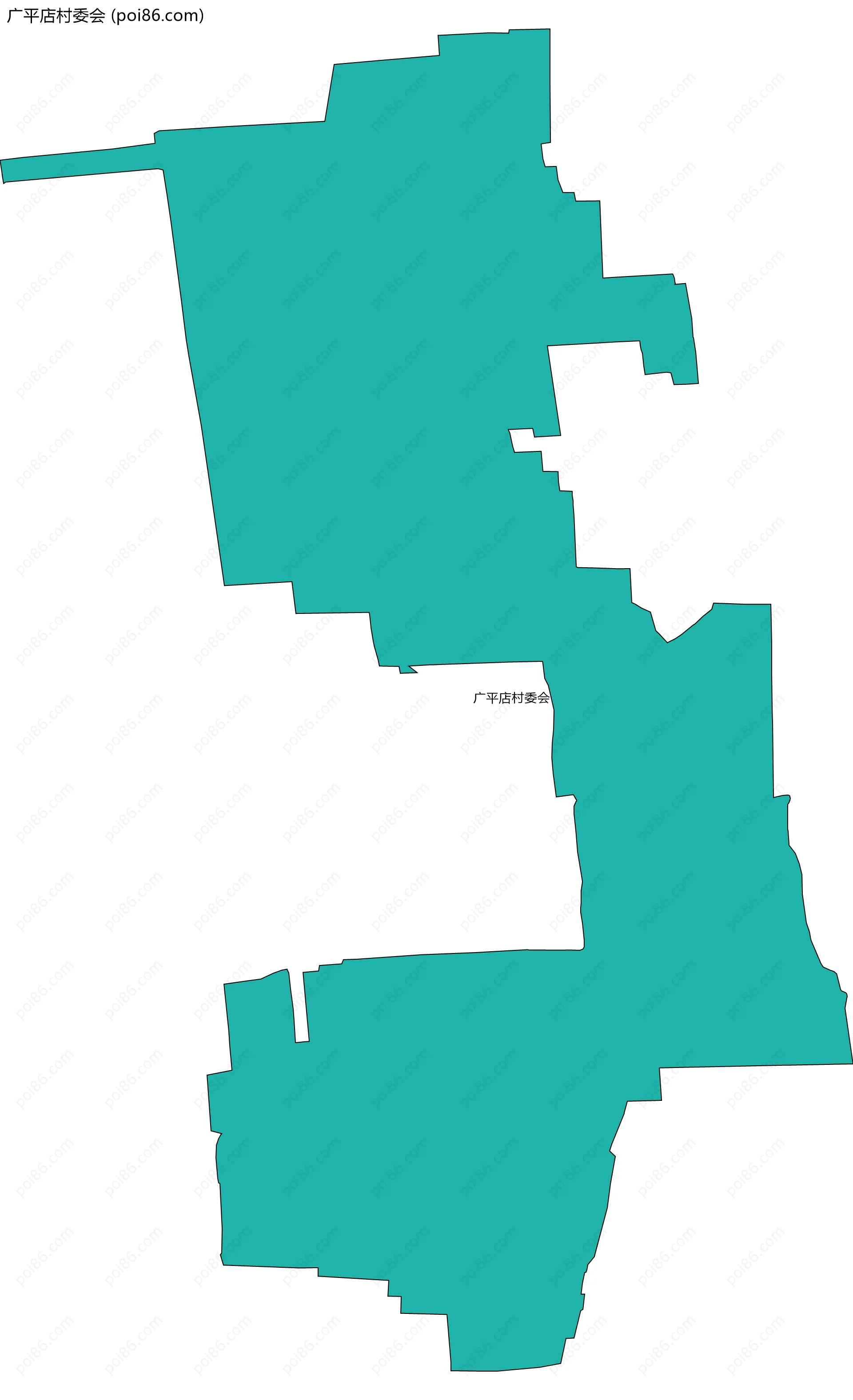 广平店村委会边界地图