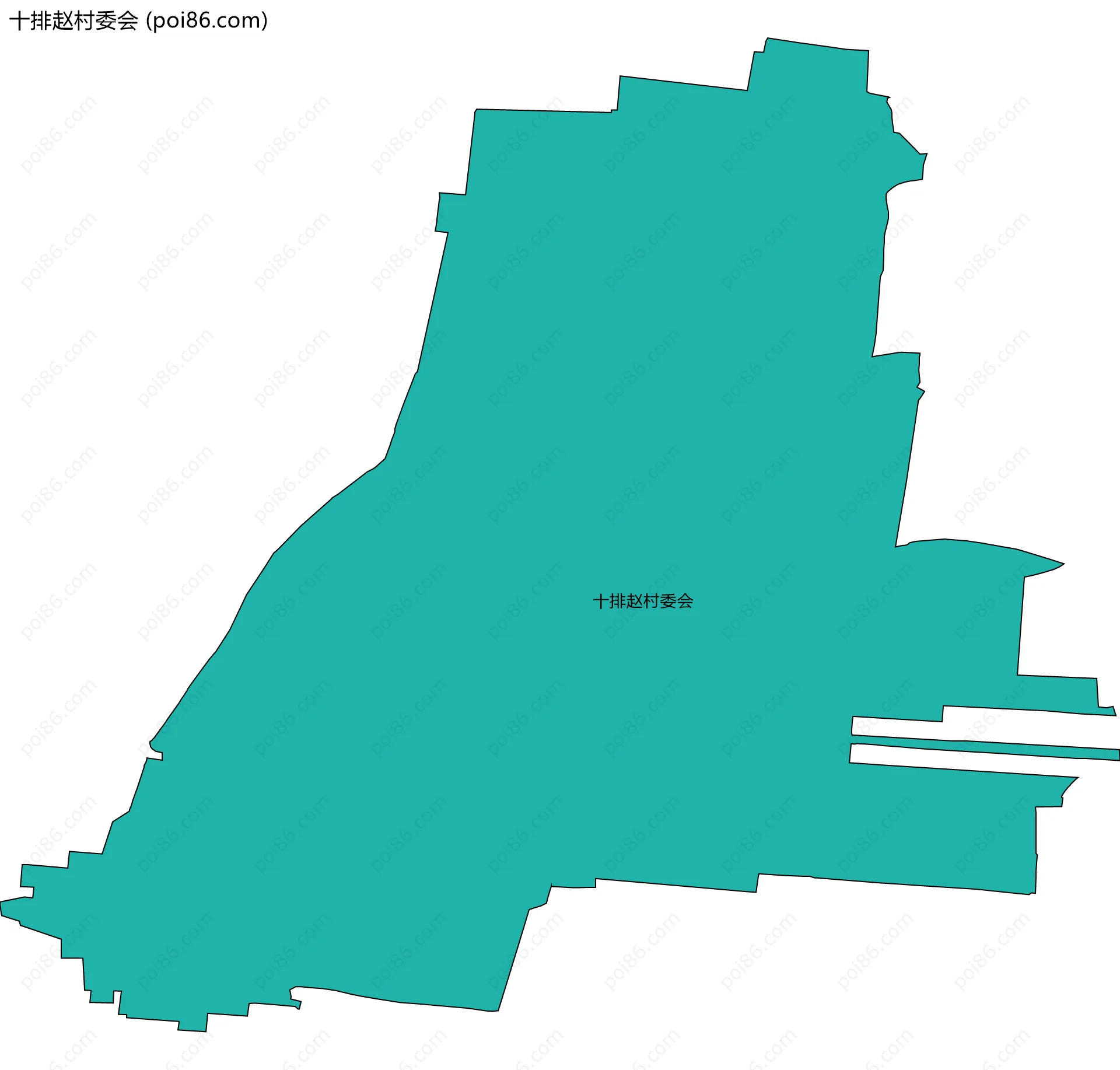 十排赵村委会边界地图
